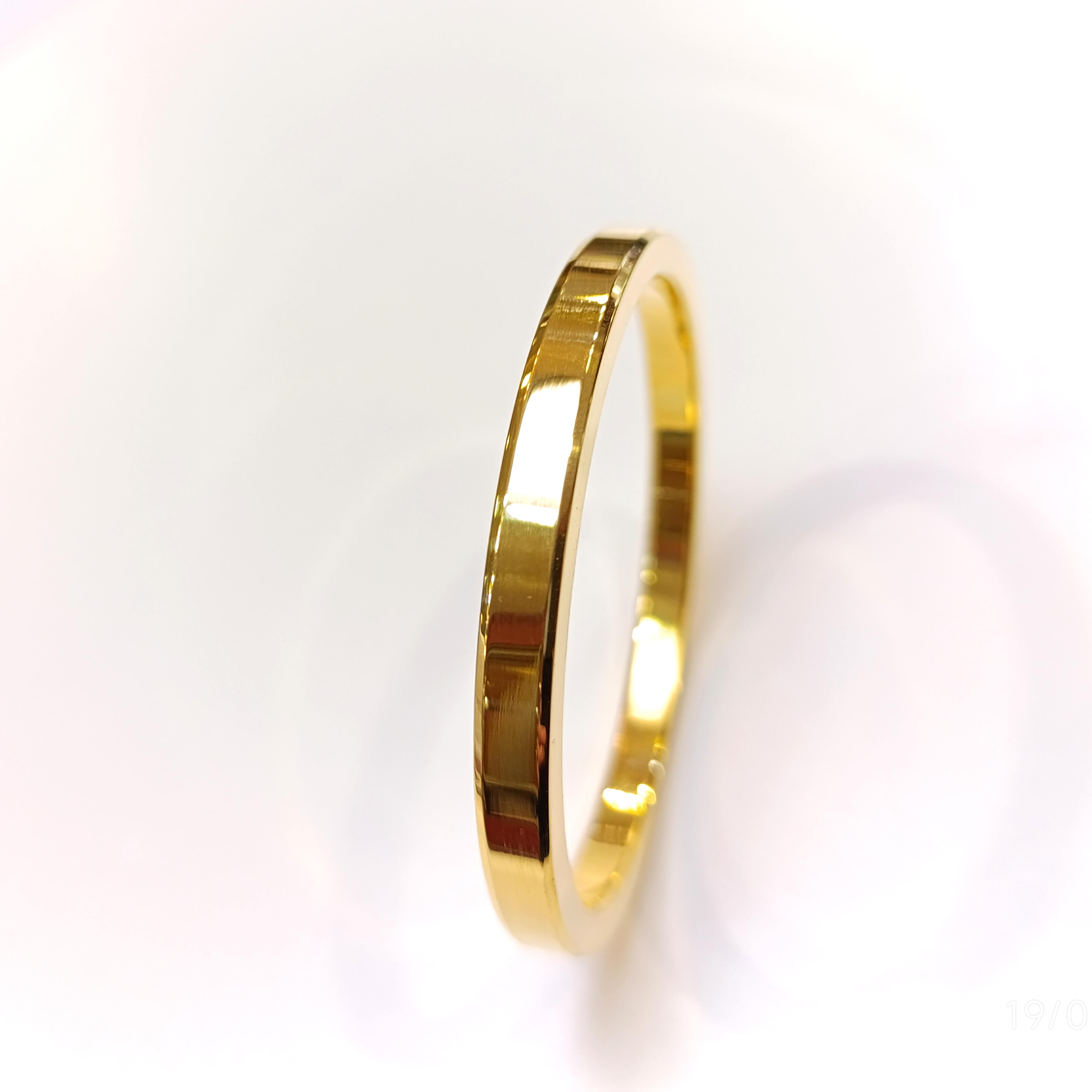 100gr İşçiliksiz 6mm Pahlı Kenarı Yuvarlatılmış Ray Bilezik 22 Ayar  Altın Yatırım ve Tasarruf İçin