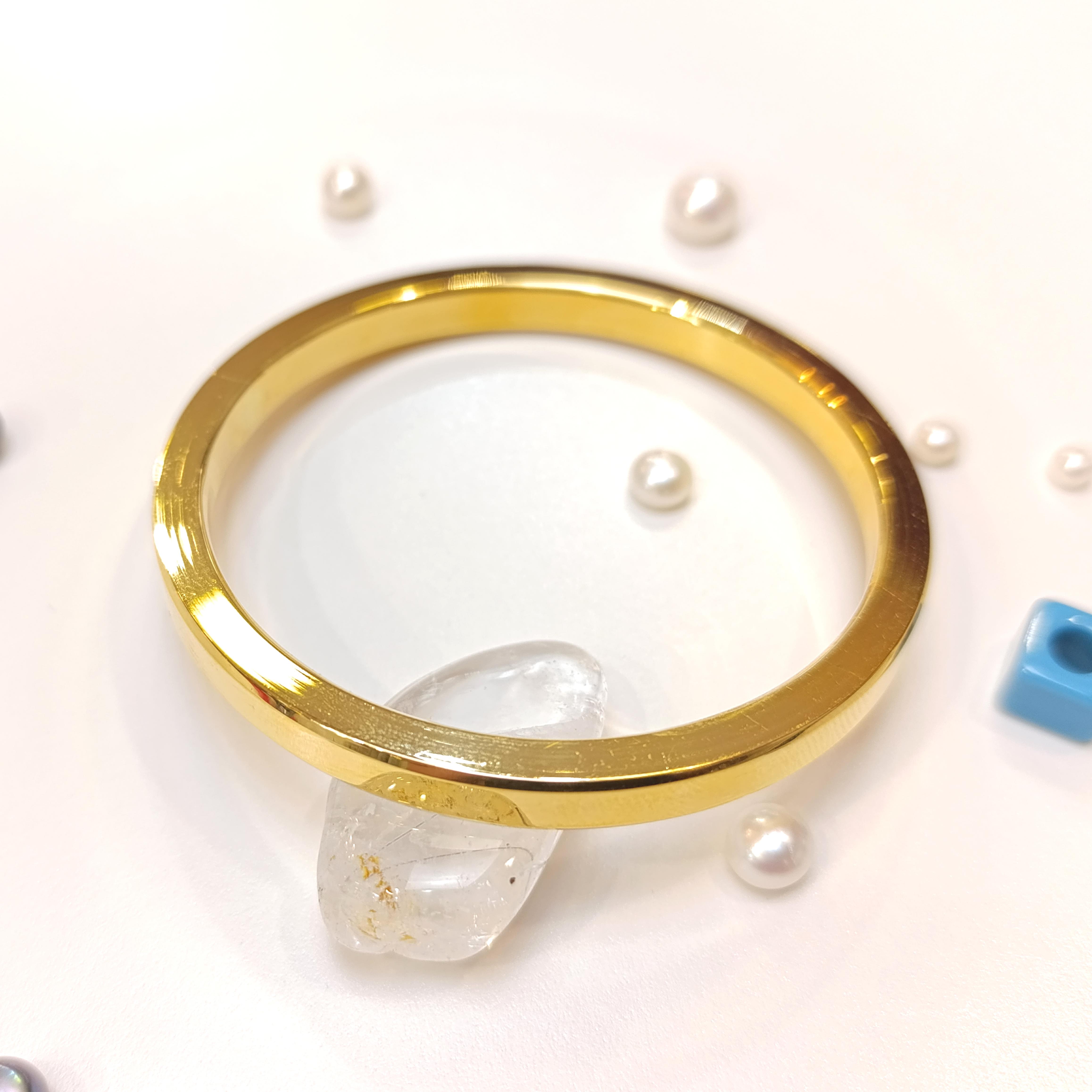 100gr İşçiliksiz 6mm Pahlı Kenarı Yuvarlatılmış Ray Bilezik 22 Ayar  Altın Yatırım ve Tasarruf İçin