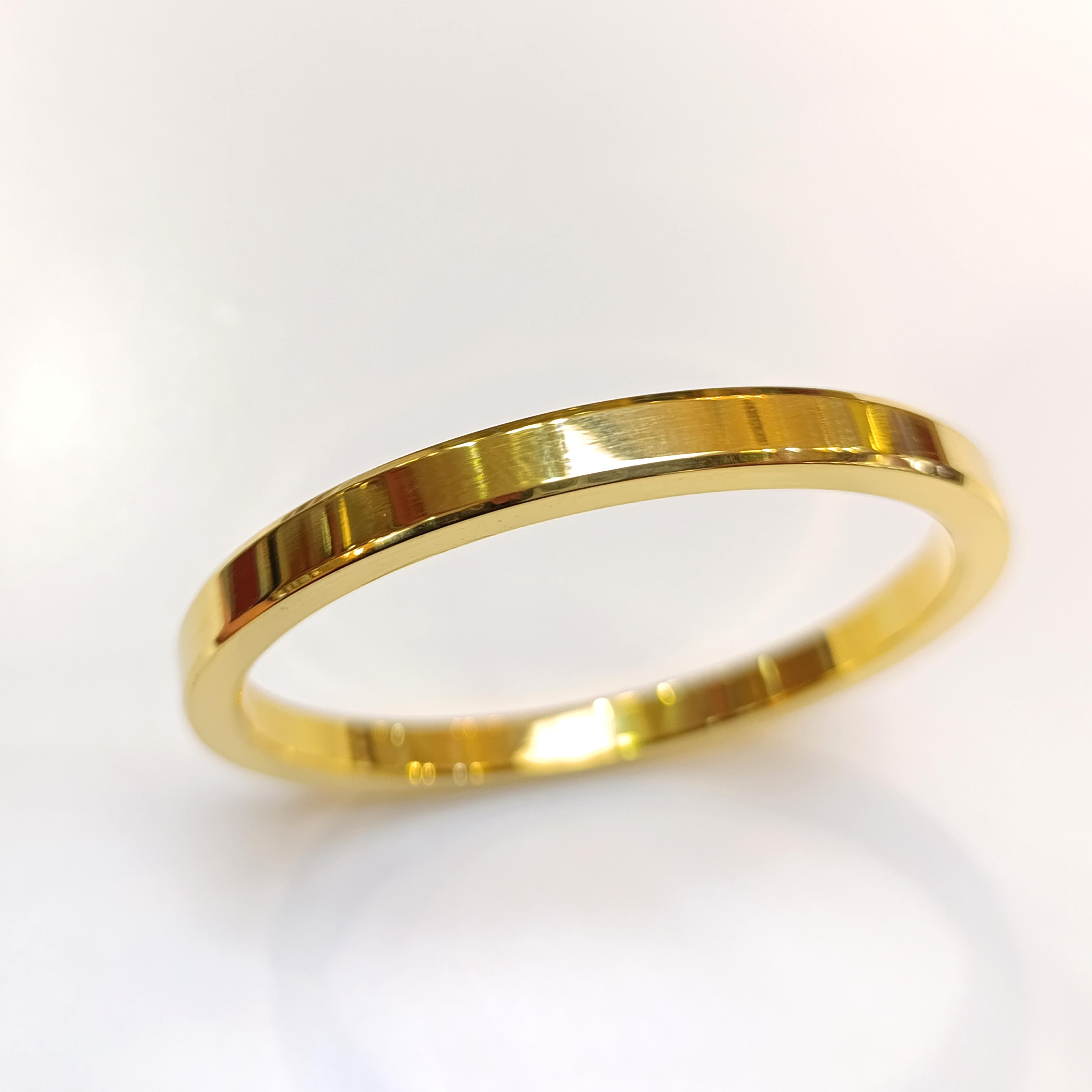 100gr İşçiliksiz 6mm Pahlı Kenarı Yuvarlatılmış Ray Bilezik 22 Ayar  Altın Yatırım ve Tasarruf İçin