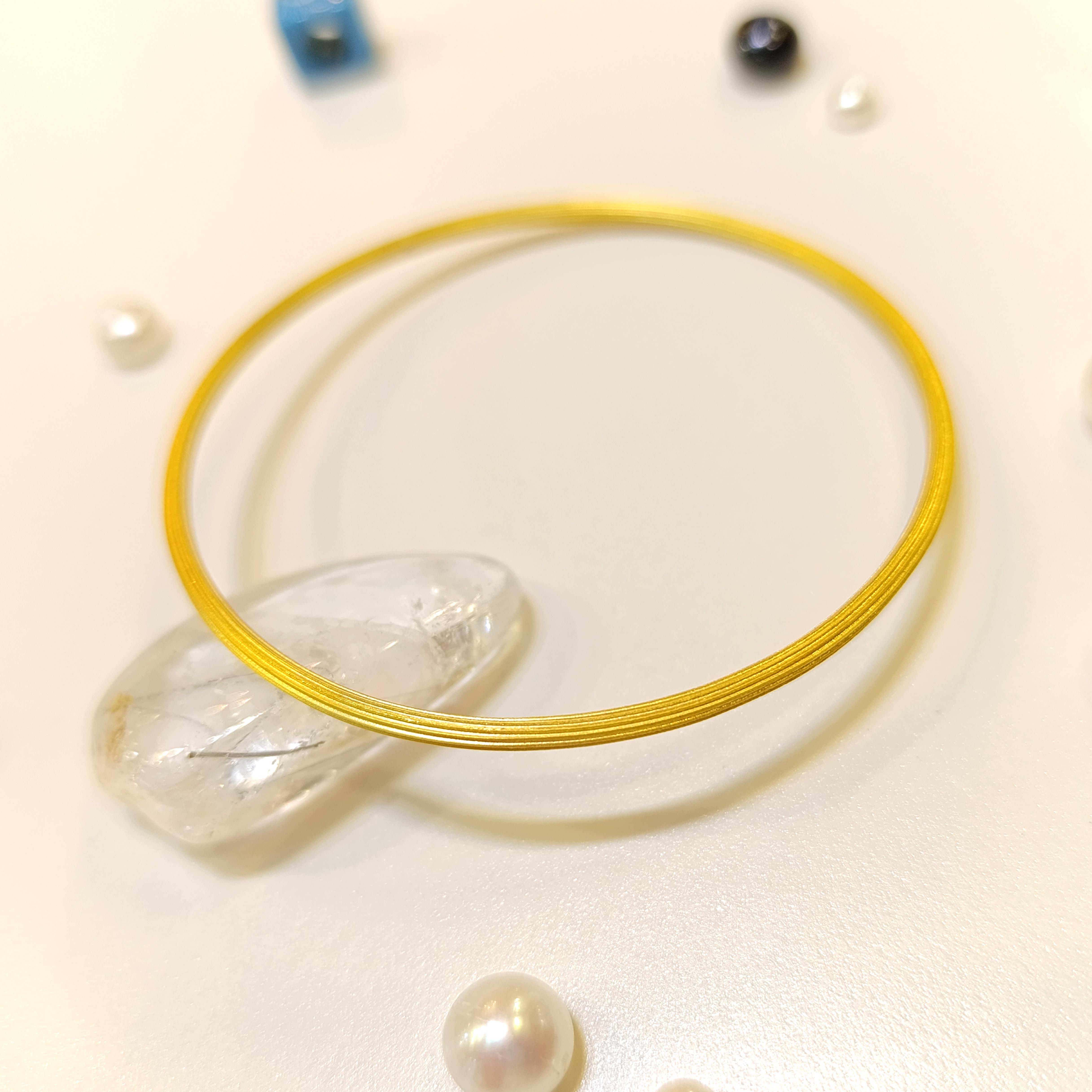 10gr İşçiliksiz Çizgili Mat Ajda Bilezik 22 Ayar Altın Yatırım ve Tasarruf İçin