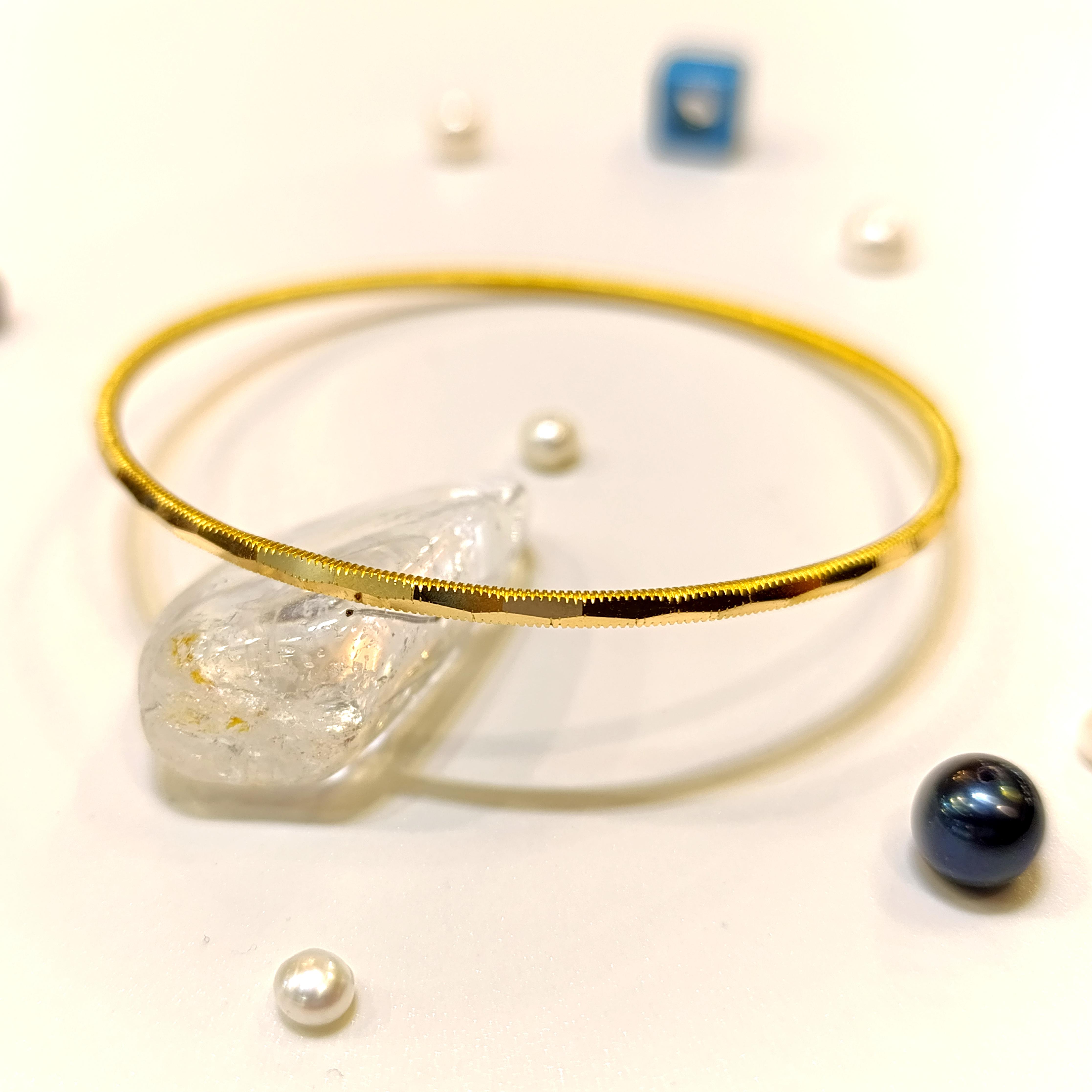 10gr İşçiliksiz Geniş Kalemli Ajda Bilezik 22 Ayar Altın Yatırım ve Tasarruf İçin