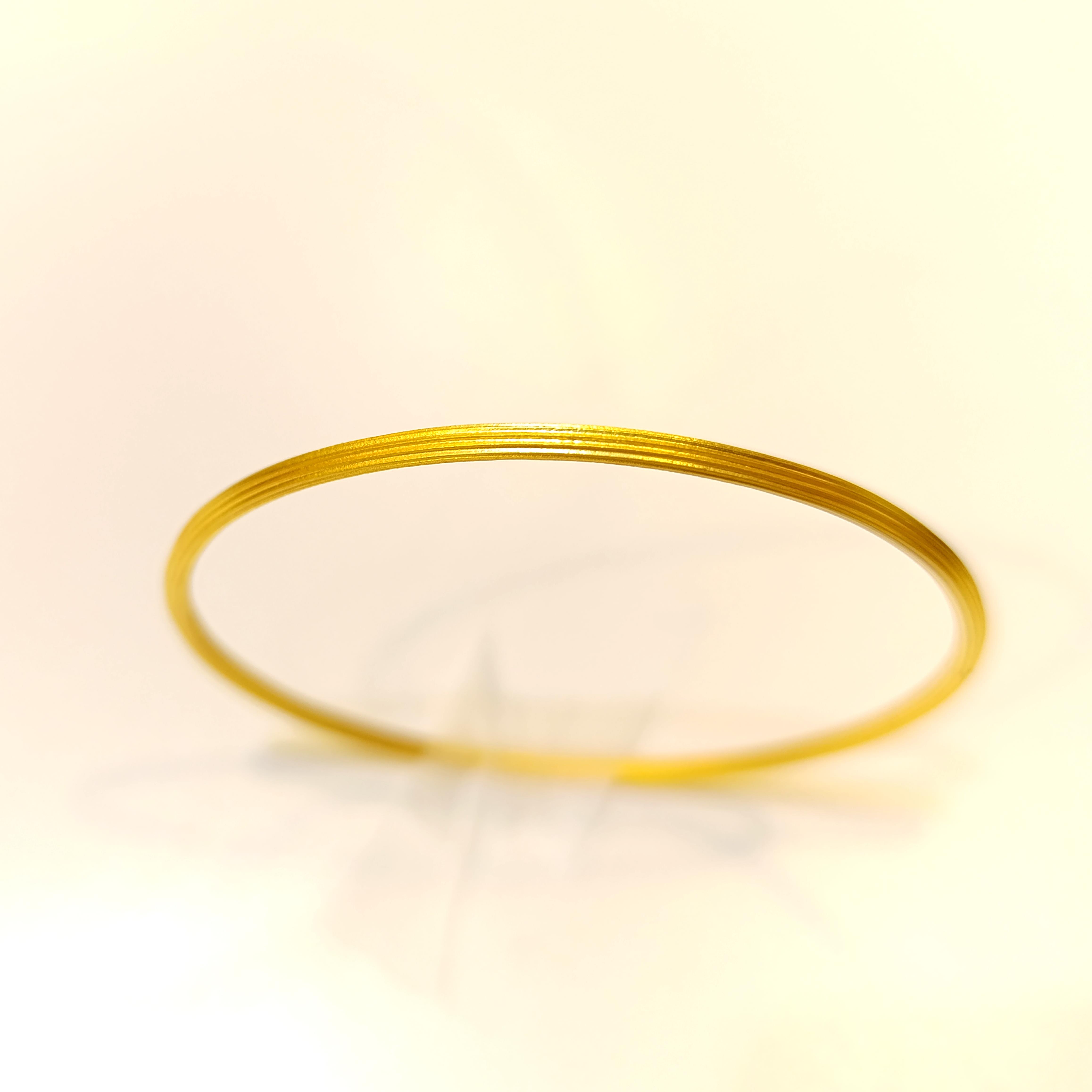 10gr İşçiliksiz Çizgili Mat Ajda Bilezik 22 Ayar Altın Yatırım ve Tasarruf İçin