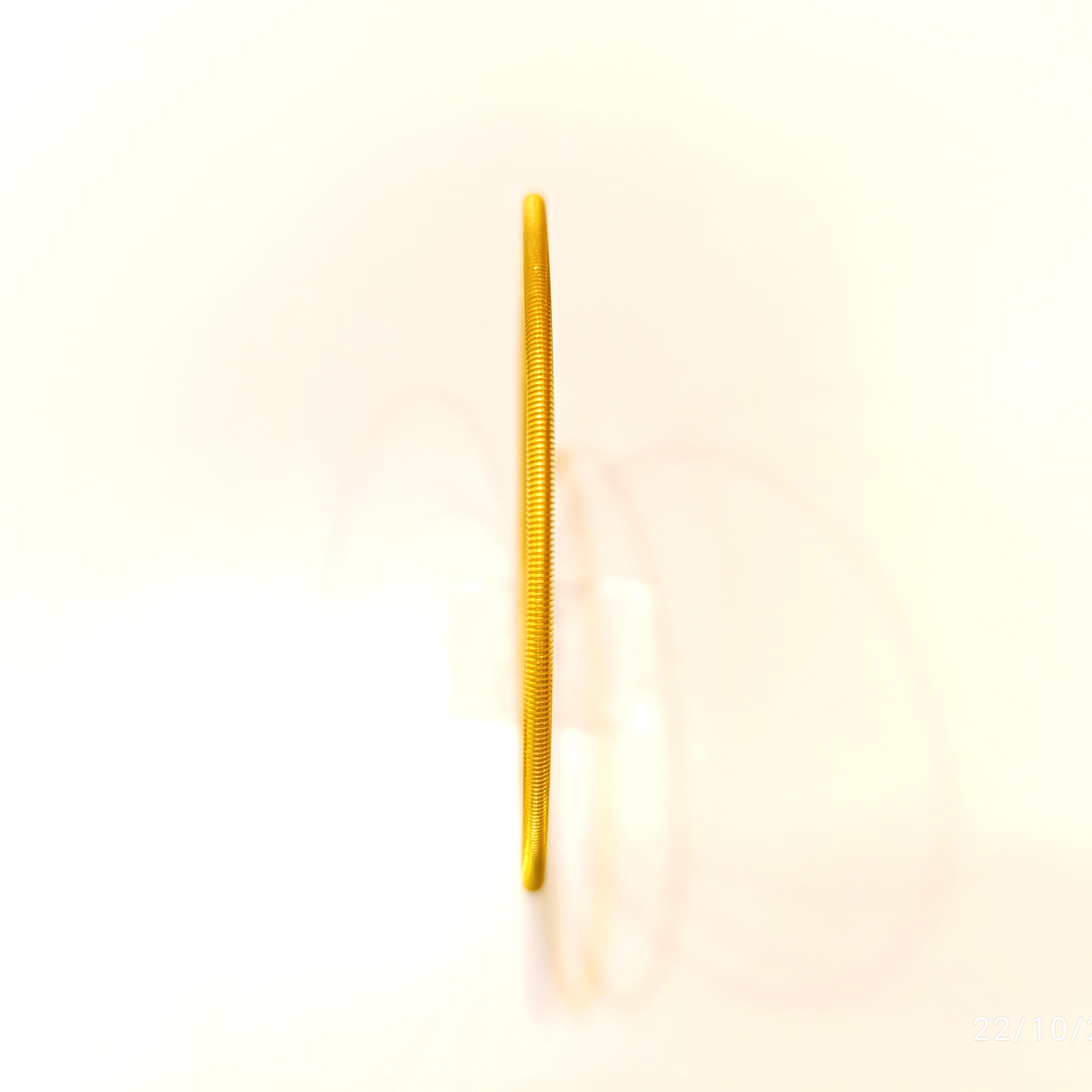 10gr İşçiliksiz Yan Çizgili Ajda Bilezik 22 Ayar Altın Yatırım ve Tasarruf İçin