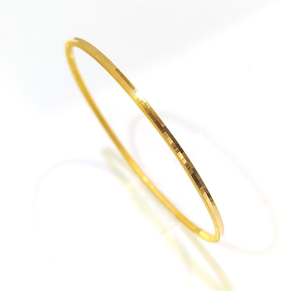 12.50gr Oluklu Ajda İŞÇİLİKSİZ Bilezik 22 Ayar Altın