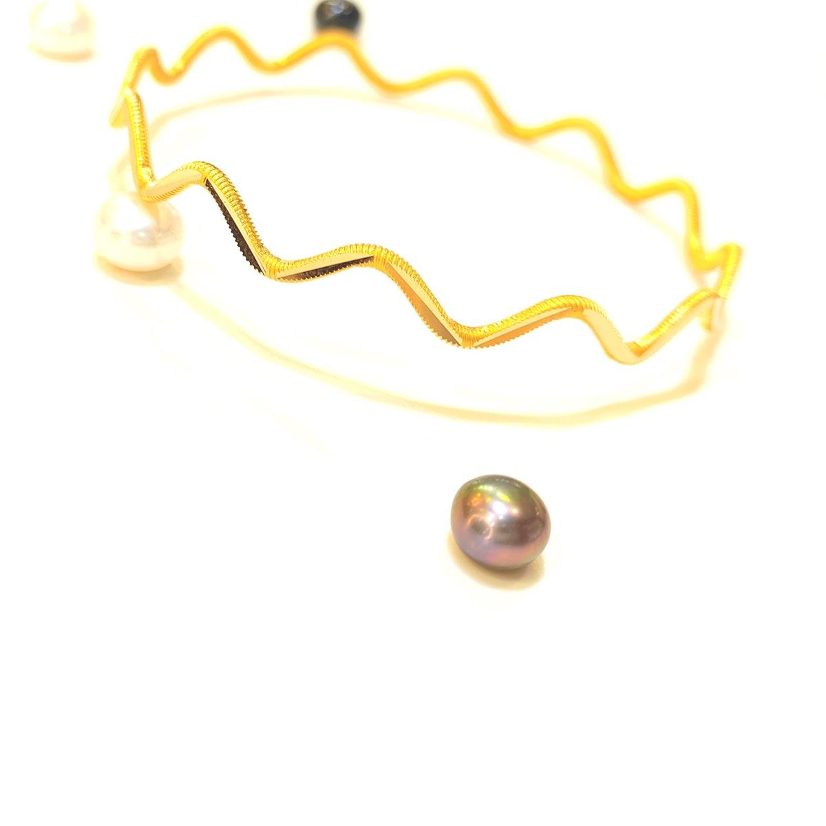 12.50gr Zigzaz Dalgalı İşçiliksiz Oluklu Ajda Bilezik 22 Ayar Altın Yatırım ve Tasarruf İçin