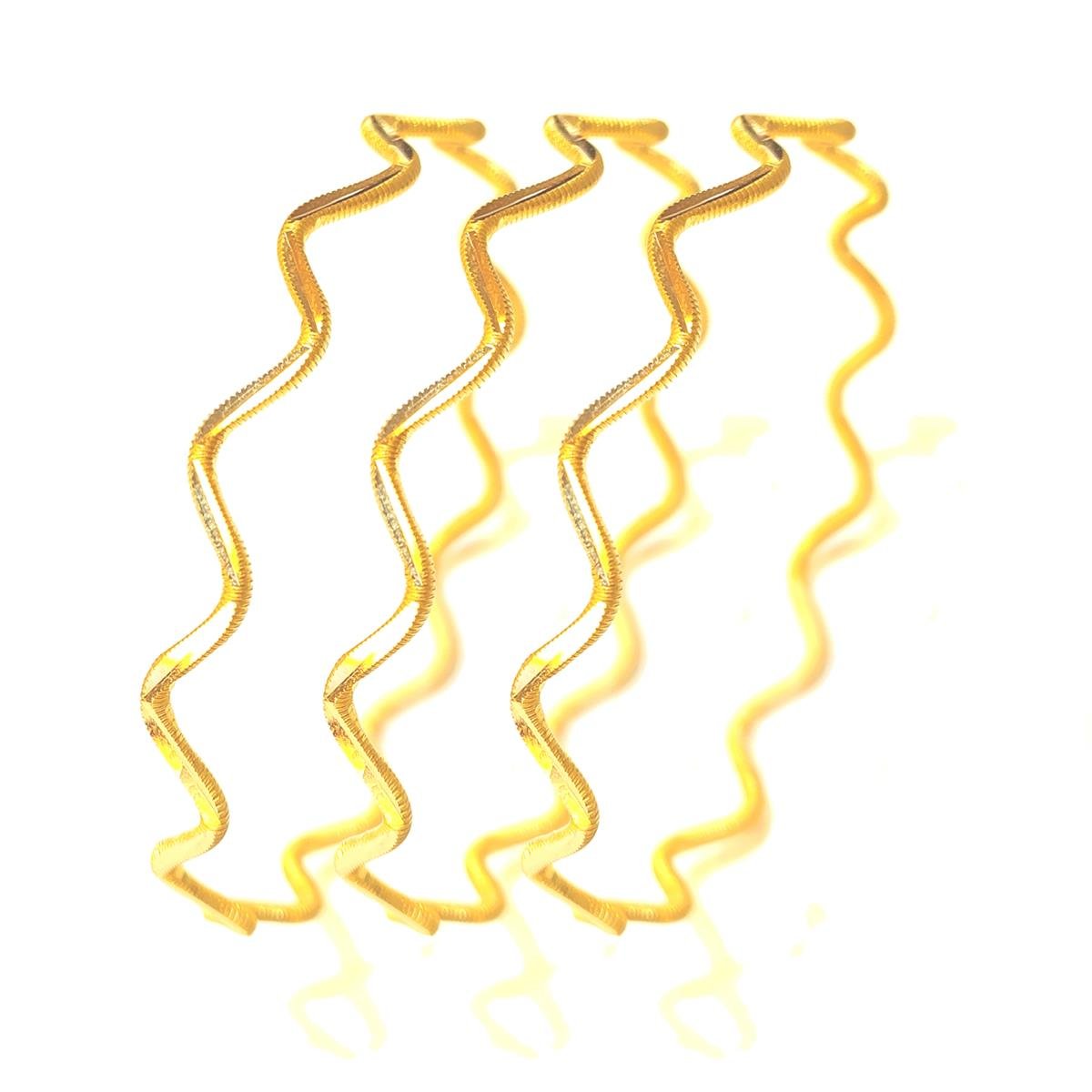 12.50gr Zigzaz Dalgalı İşçiliksiz Oluklu Ajda Bilezik 22 Ayar Altın Yatırım ve Tasarruf İçin