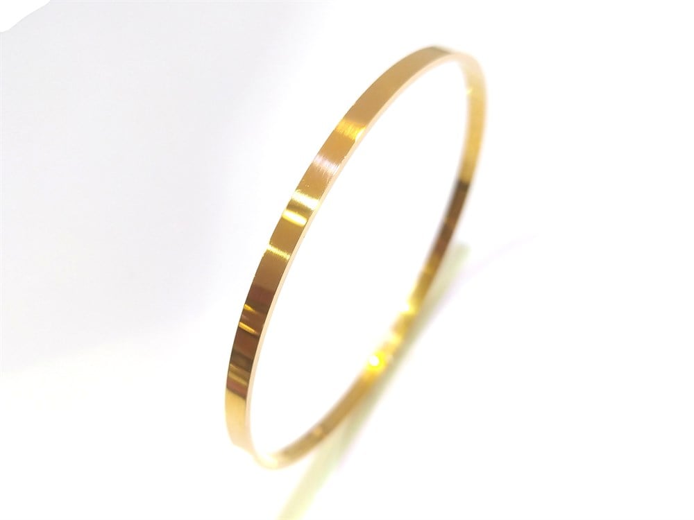 15.00gr  3.5mm Kibirt Çöpü Bilezik 22 Ayar Altın