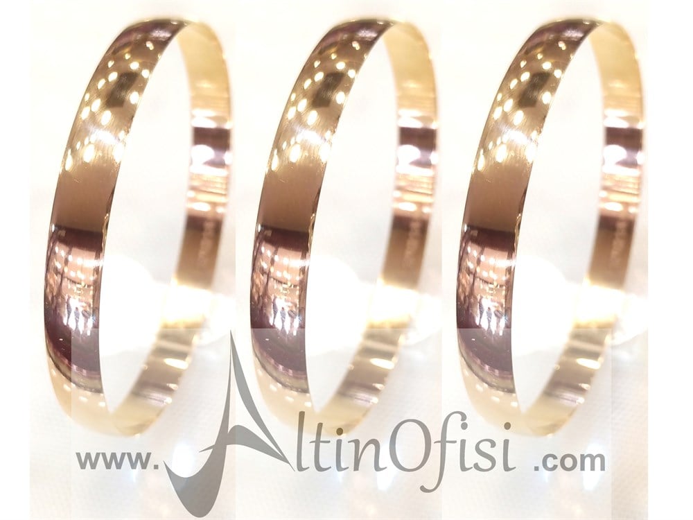 15gr  Bombeli Klasik Ray Bilezik 22 Ayar Altın