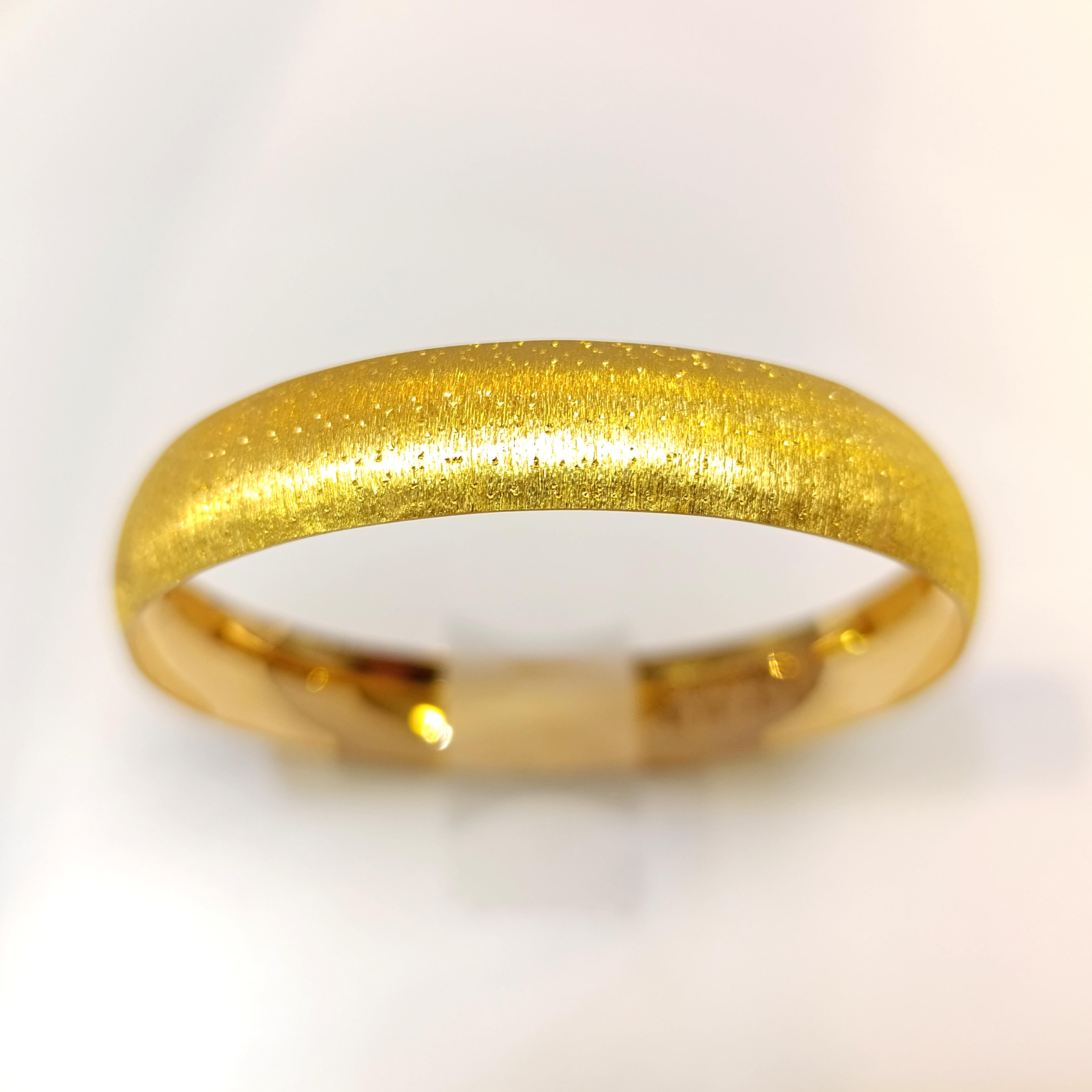 15gr  İşçiliksiz CNC Simli Zımparalı Bilezik 22 Ayar Altın Yatırım ve Tasarruf