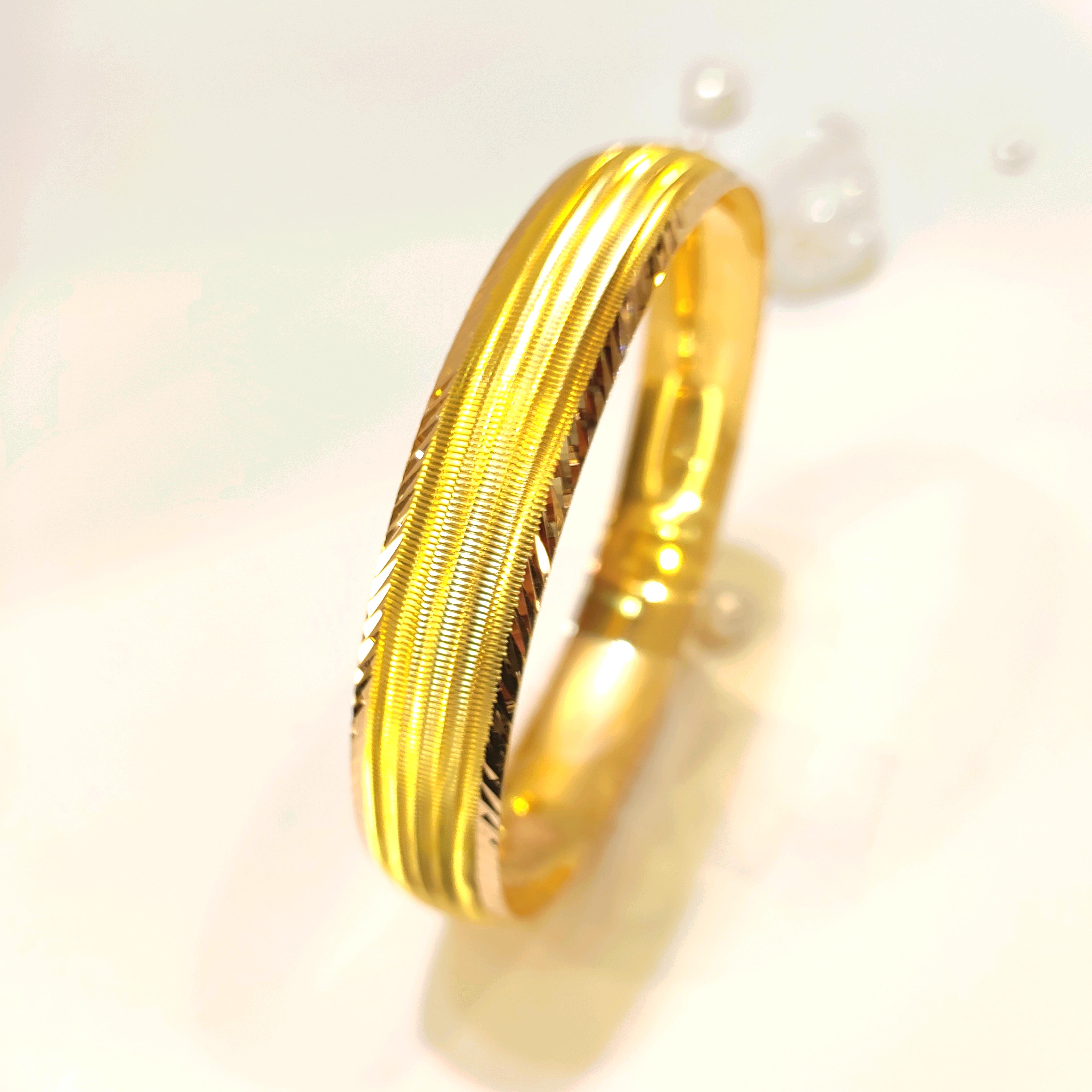 15gr  İşçiliksiz CNC Bilezik 22 Ayar Altın Yatırım ve Tasarruf İçin