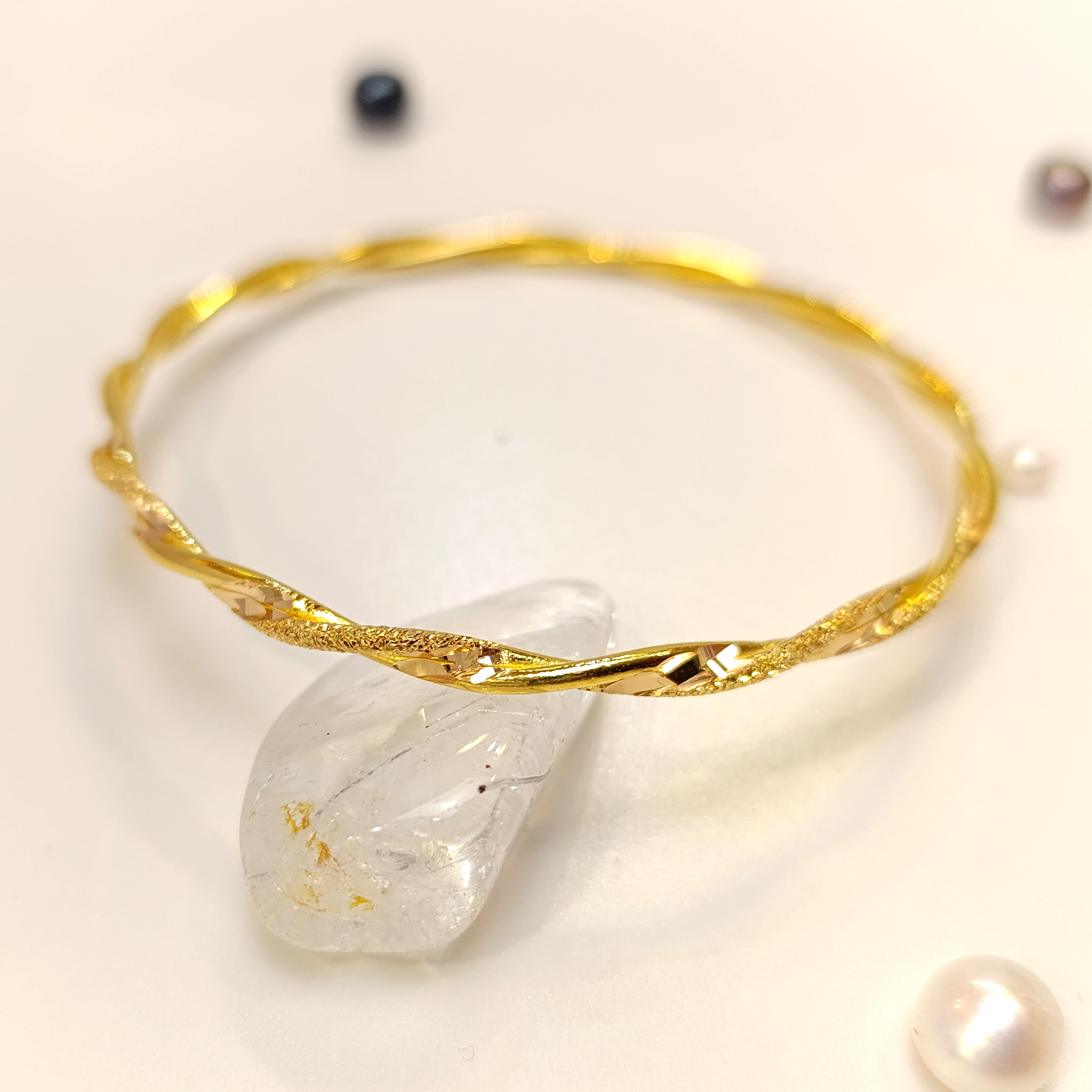 15gr İşçiliksiz İkili Simli Kalemli Burma Bilezik 22 Ayar Yatırım ve Tasarruf