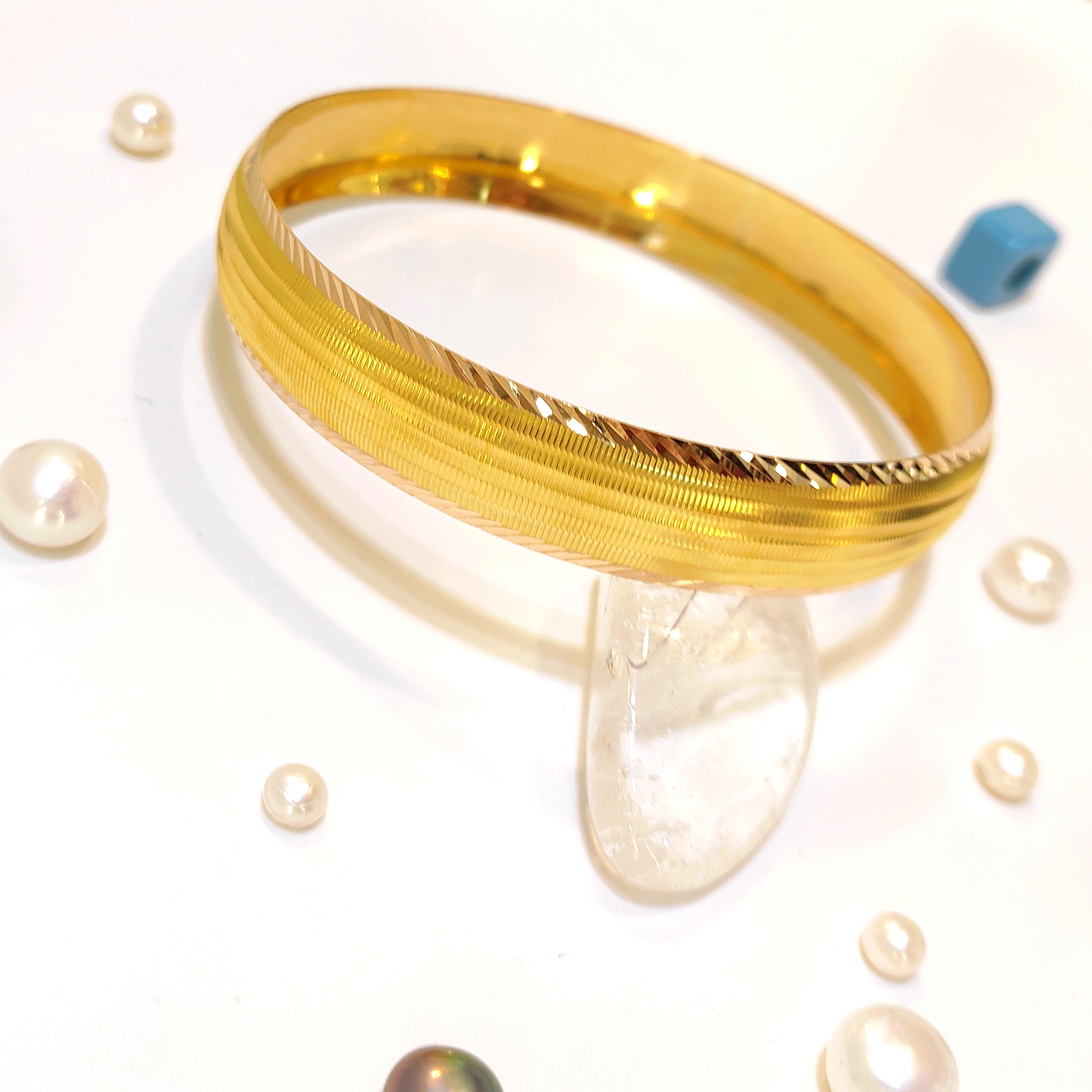 15gr  İşçiliksiz CNC Bilezik 22 Ayar Altın Yatırım ve Tasarruf İçin