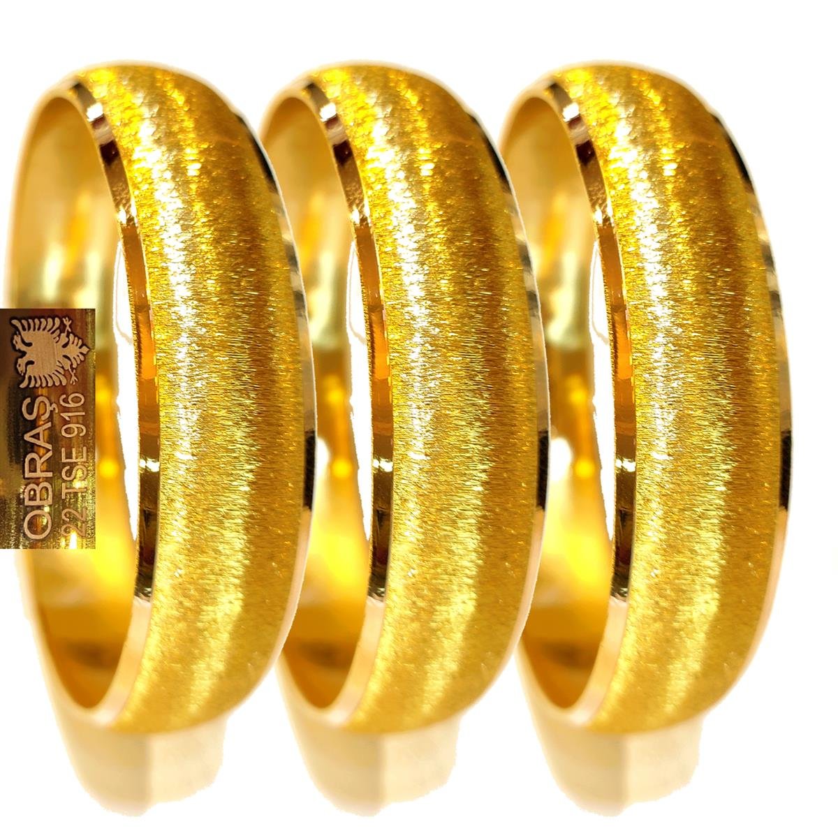 15gr Şarnel Zımparalı Bilezik 22 Ayar Altın Yatırım ve Tasarruf 