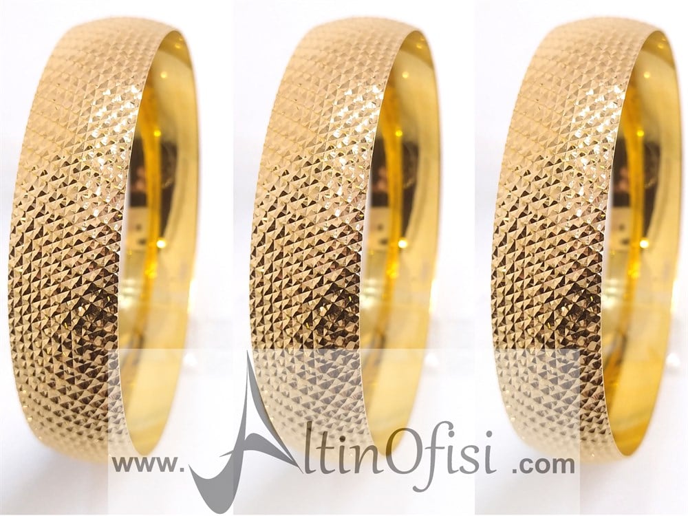 20gr CNC 14mm Bilezik 22 Ayar Altın