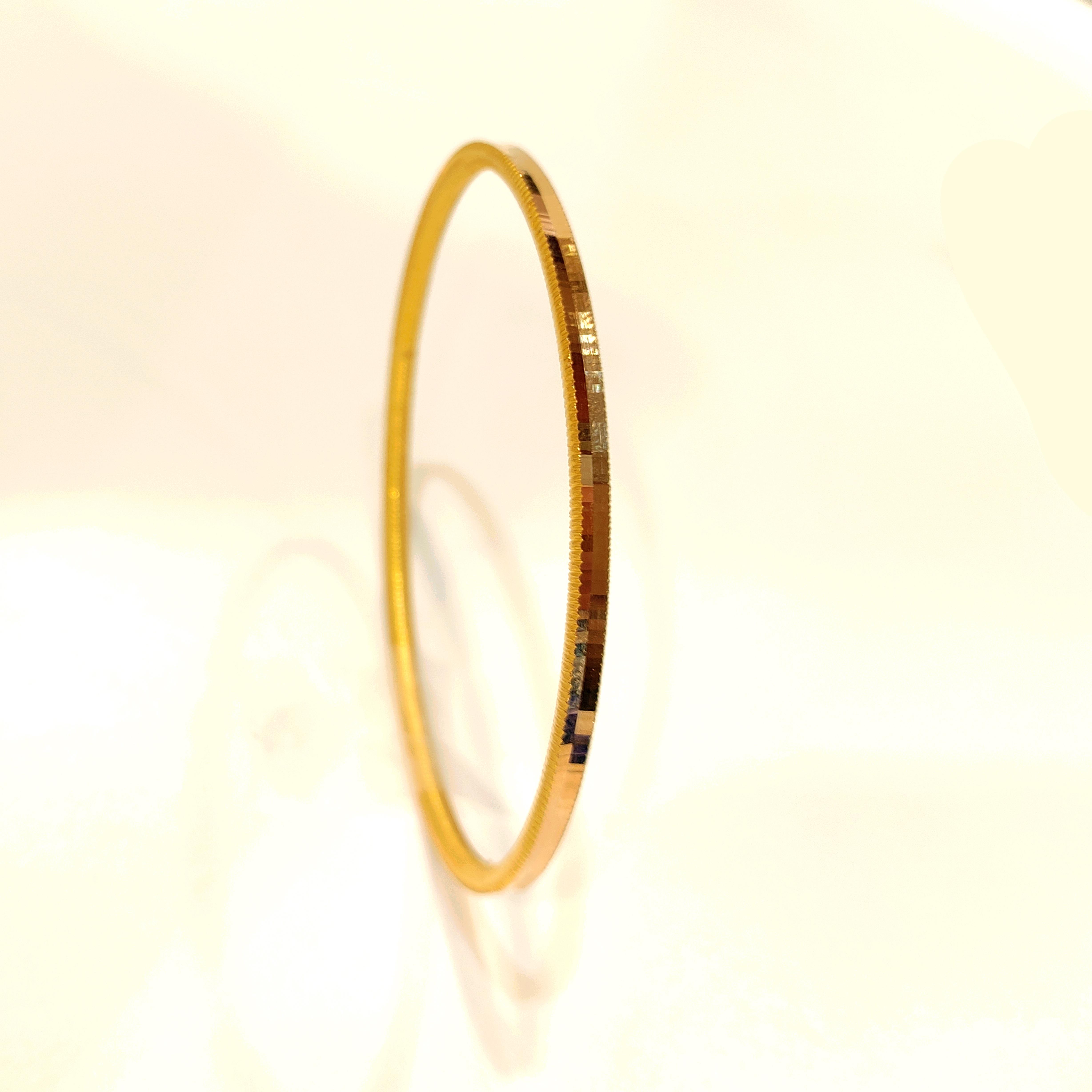 20gr İşçiliksiz Oluklu Ajda Bilezik 22 Ayar