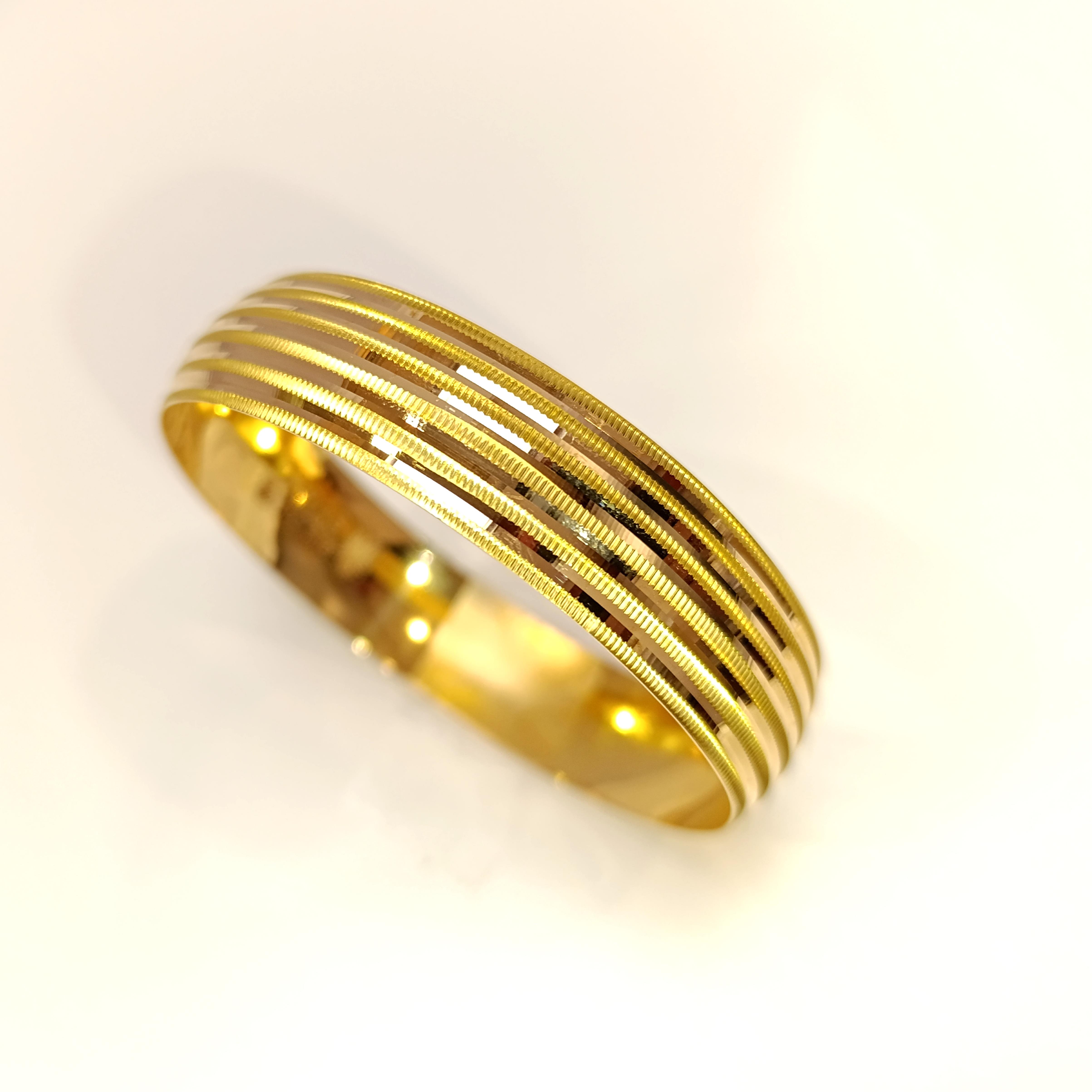 20gr İşçiliksiz Sıralı Oluklu Ajda Bilezik 22 Ayar Altın HD VİDEOLU