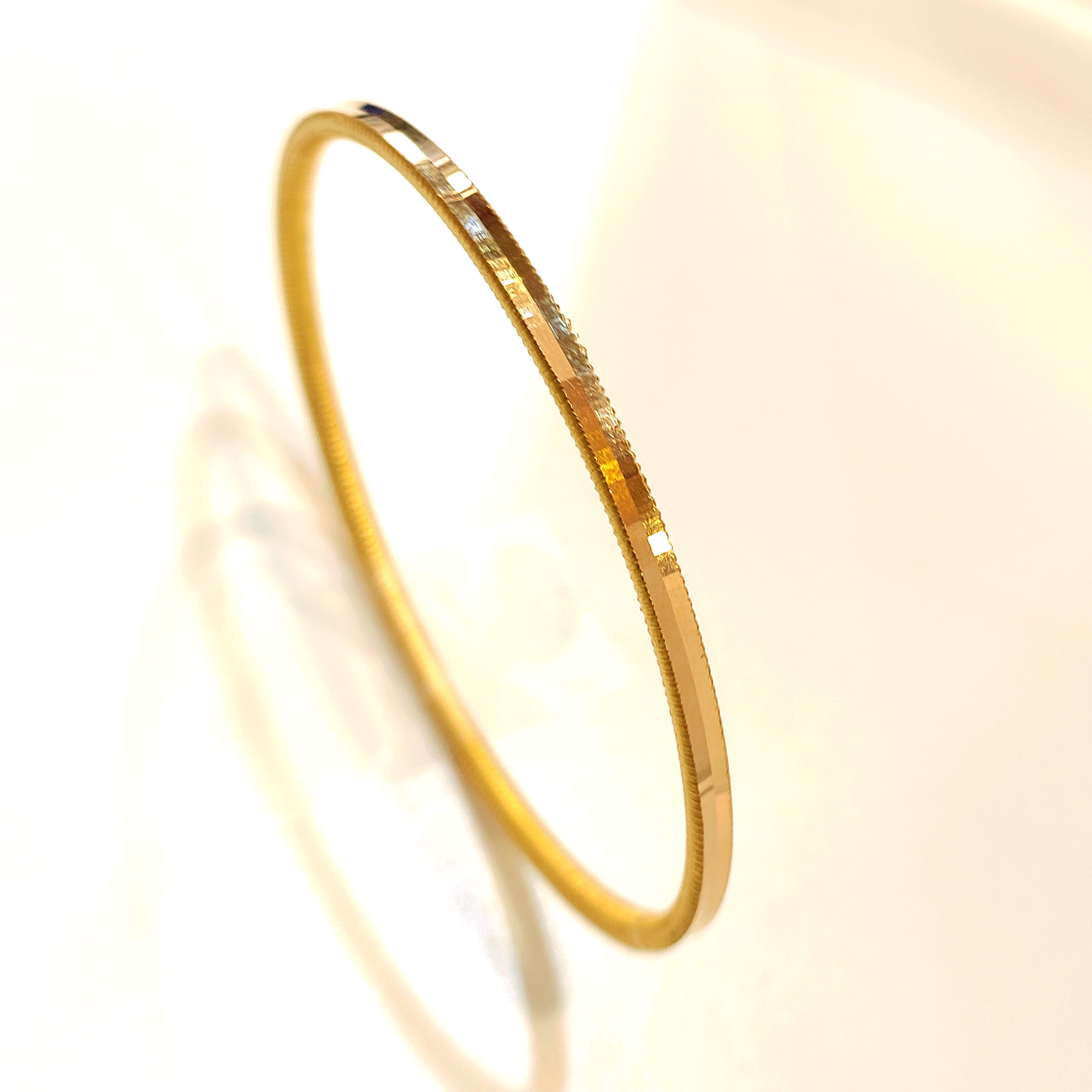 20gr İşçiliksiz Oluklu Ajda Bilezik 22 Ayar