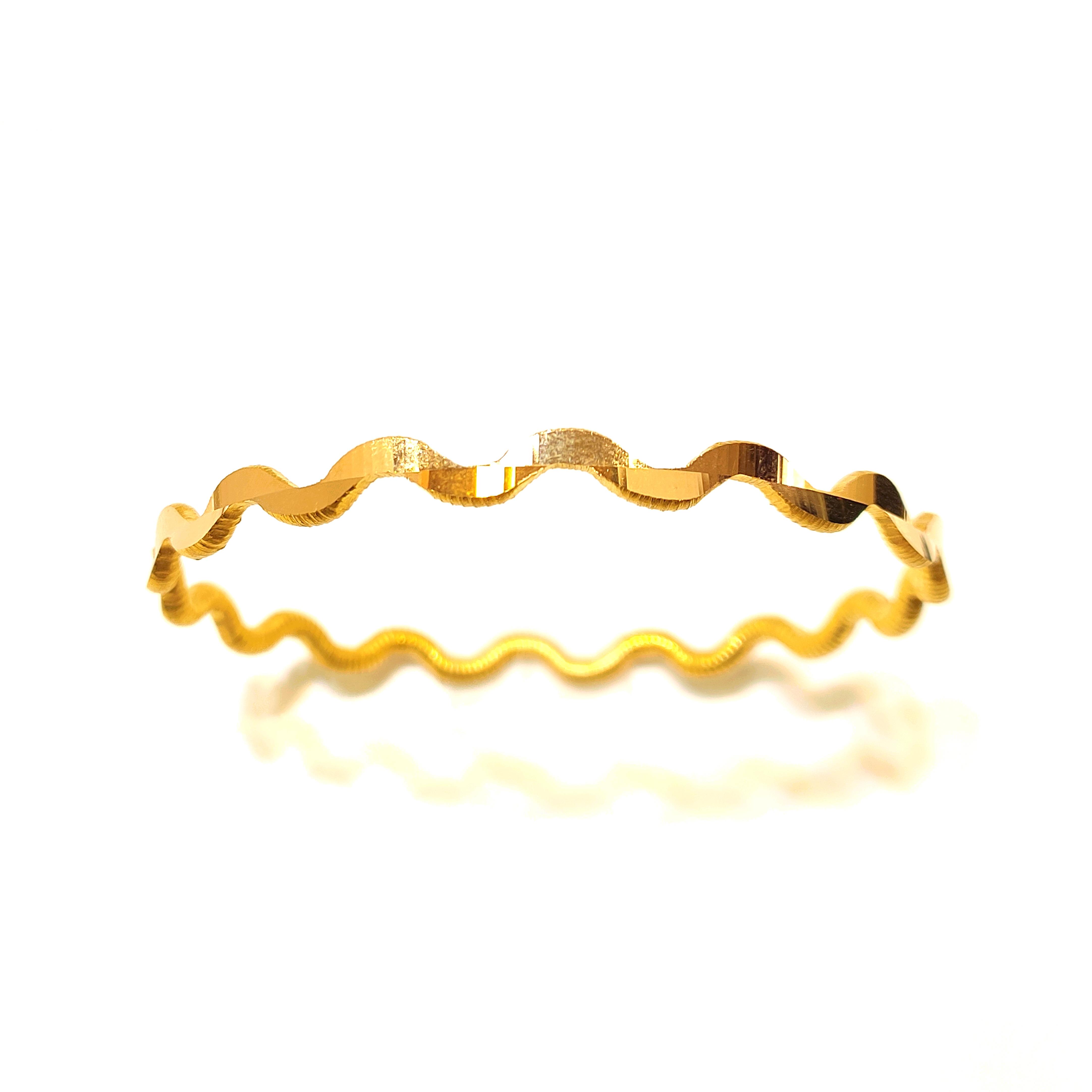 20gr İşçiliksiz Oluklu Zikzak Ajda Bilezik 22 Ayar