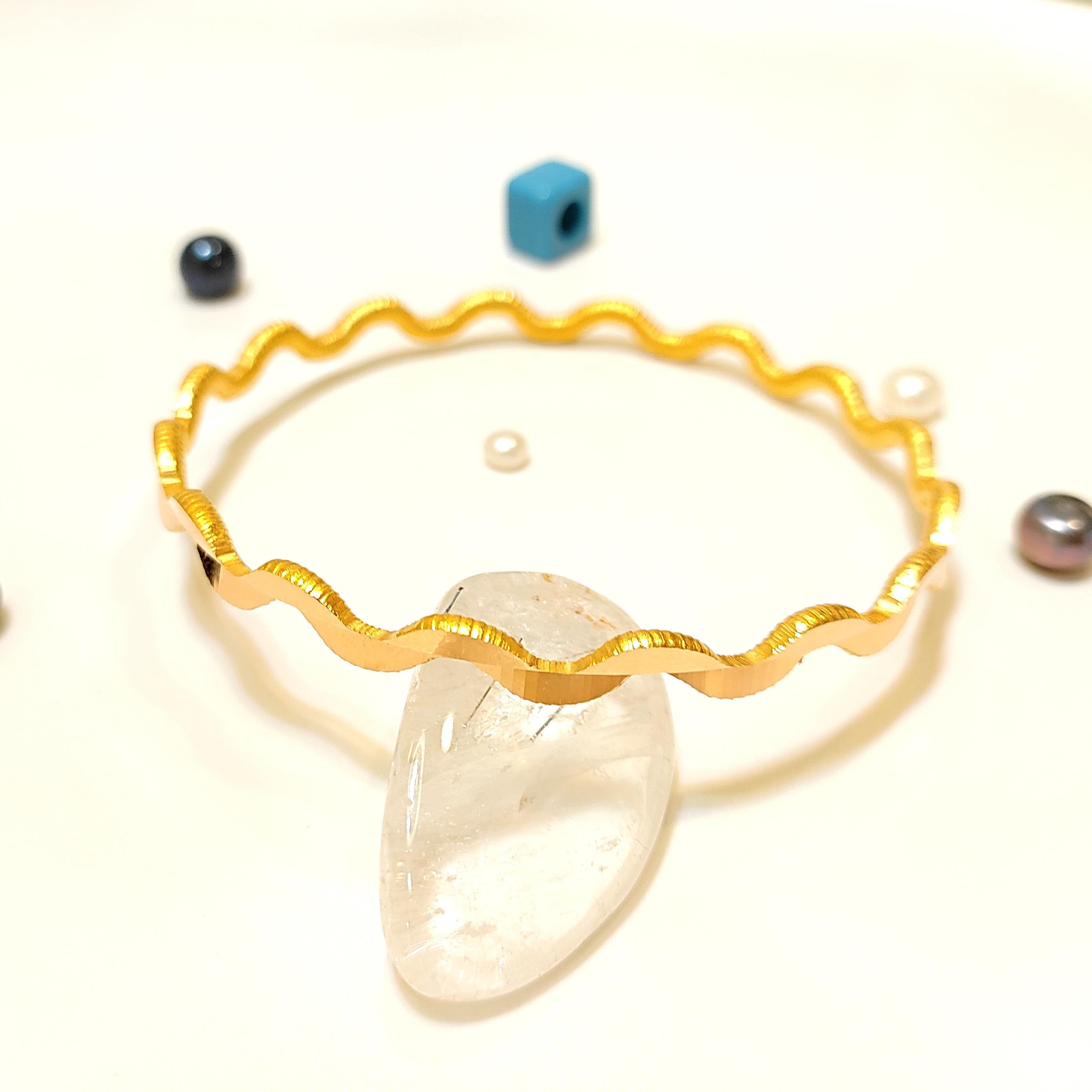 20gr İşçiliksiz Oluklu Zikzak Ajda Bilezik 22 Ayar