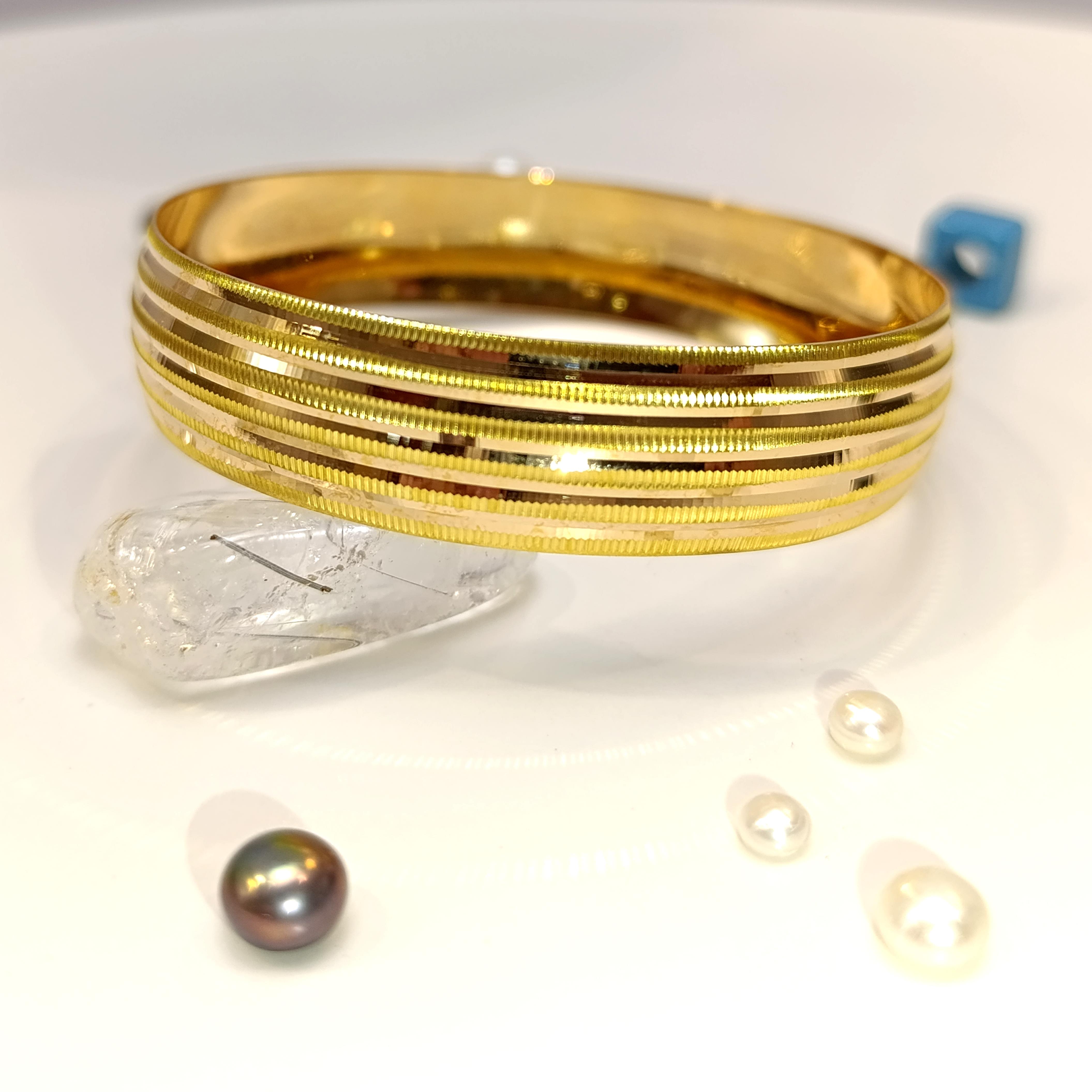 20gr İşçiliksiz Sıralı Oluklu Ajda Bilezik 22 Ayar Altın HD VİDEOLU