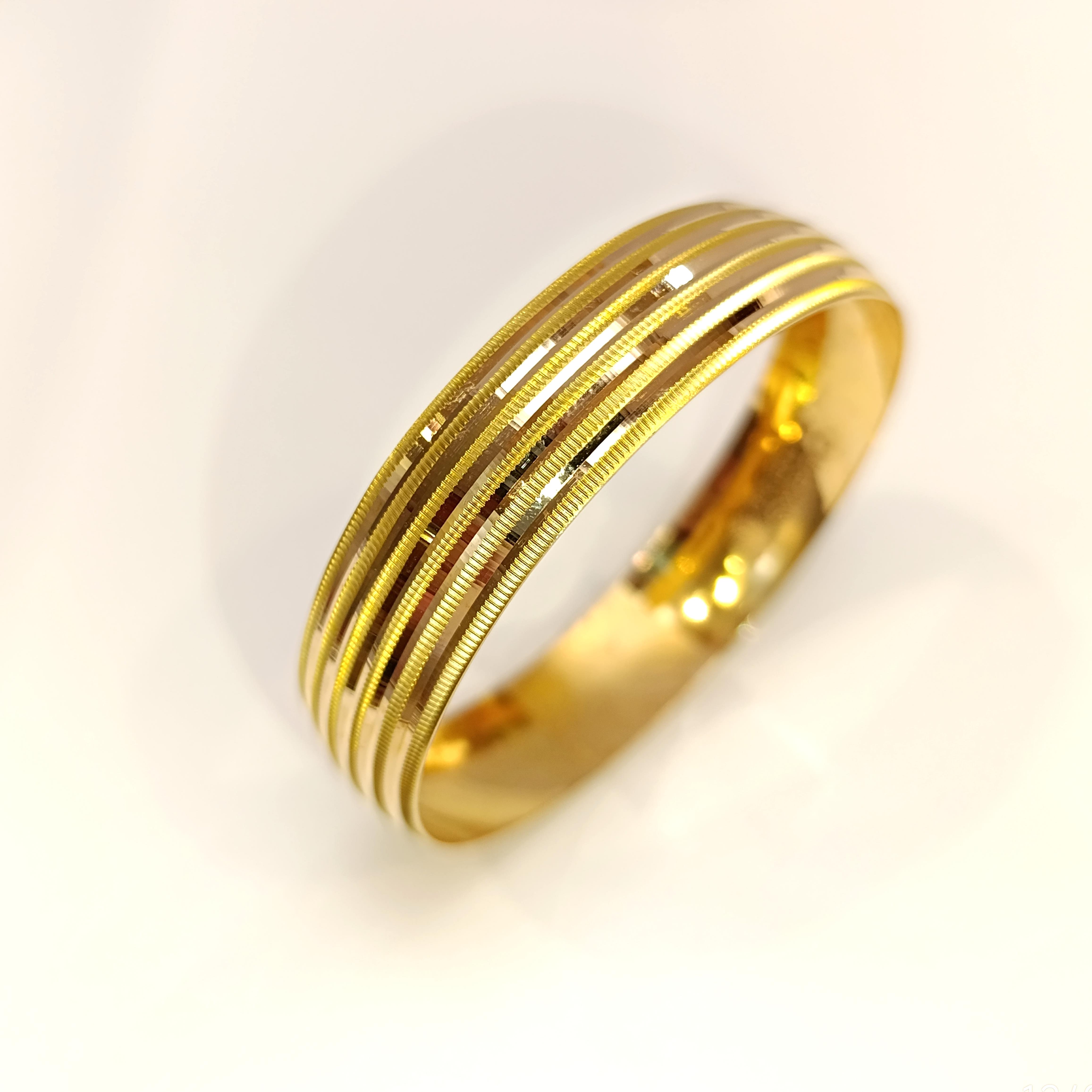 20gr İşçiliksiz Sıralı Oluklu Ajda Bilezik 22 Ayar Altın HD VİDEOLU