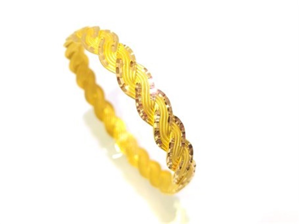 25.00gr  işçiliksiz 12 Telli Bilezik 22 Ayar Altın