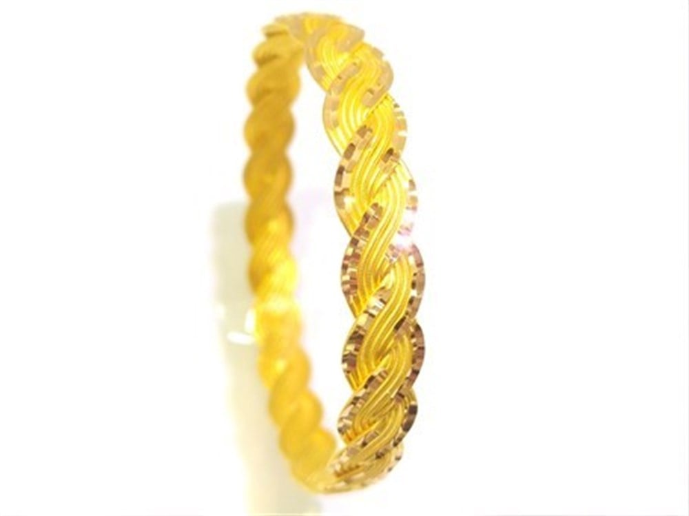 25.00gr  işçiliksiz 12 Telli Bilezik 22 Ayar Altın