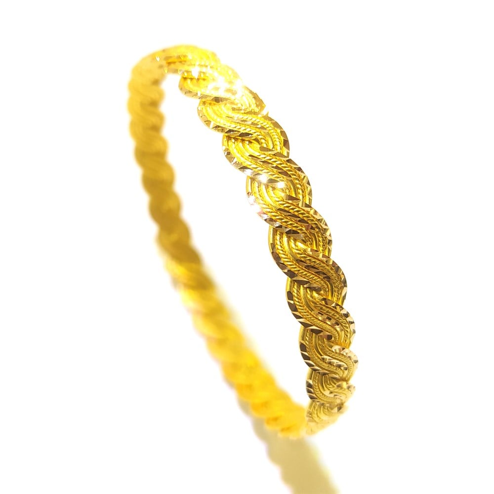 25.00gr  işçiliksiz Kalemli Buse Bilezik 22 Ayar Altın