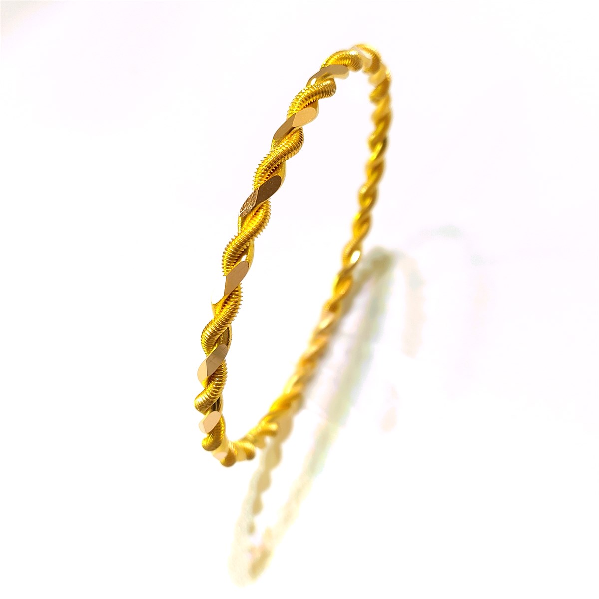 25gr İşçiliksiz İkili Klavuz Burma Bilezik 22 Ayar