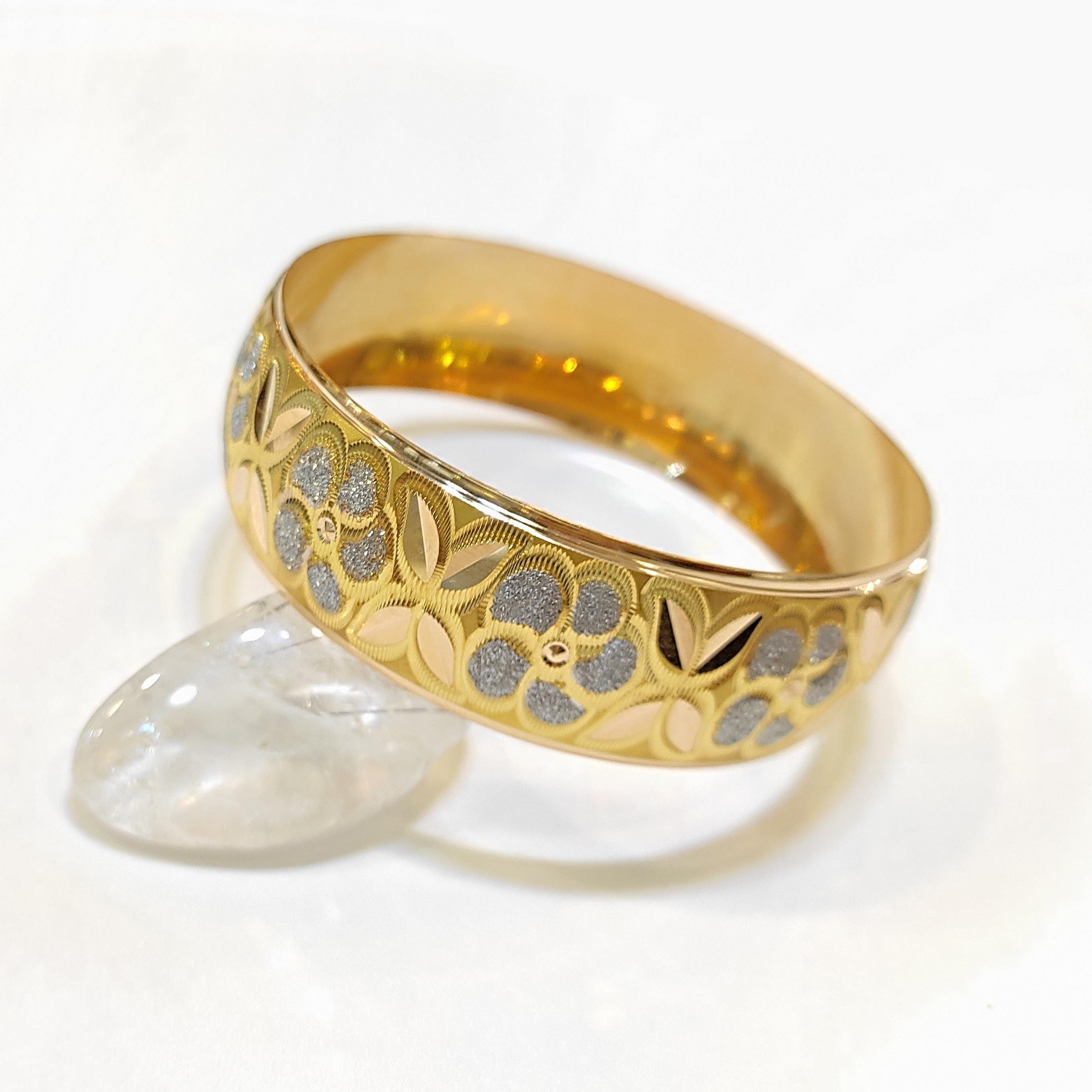 25gr  işçiliksiz Çiçekli Bilezik 22 Ayar Altın Yatırım ve Tasarruf İçin