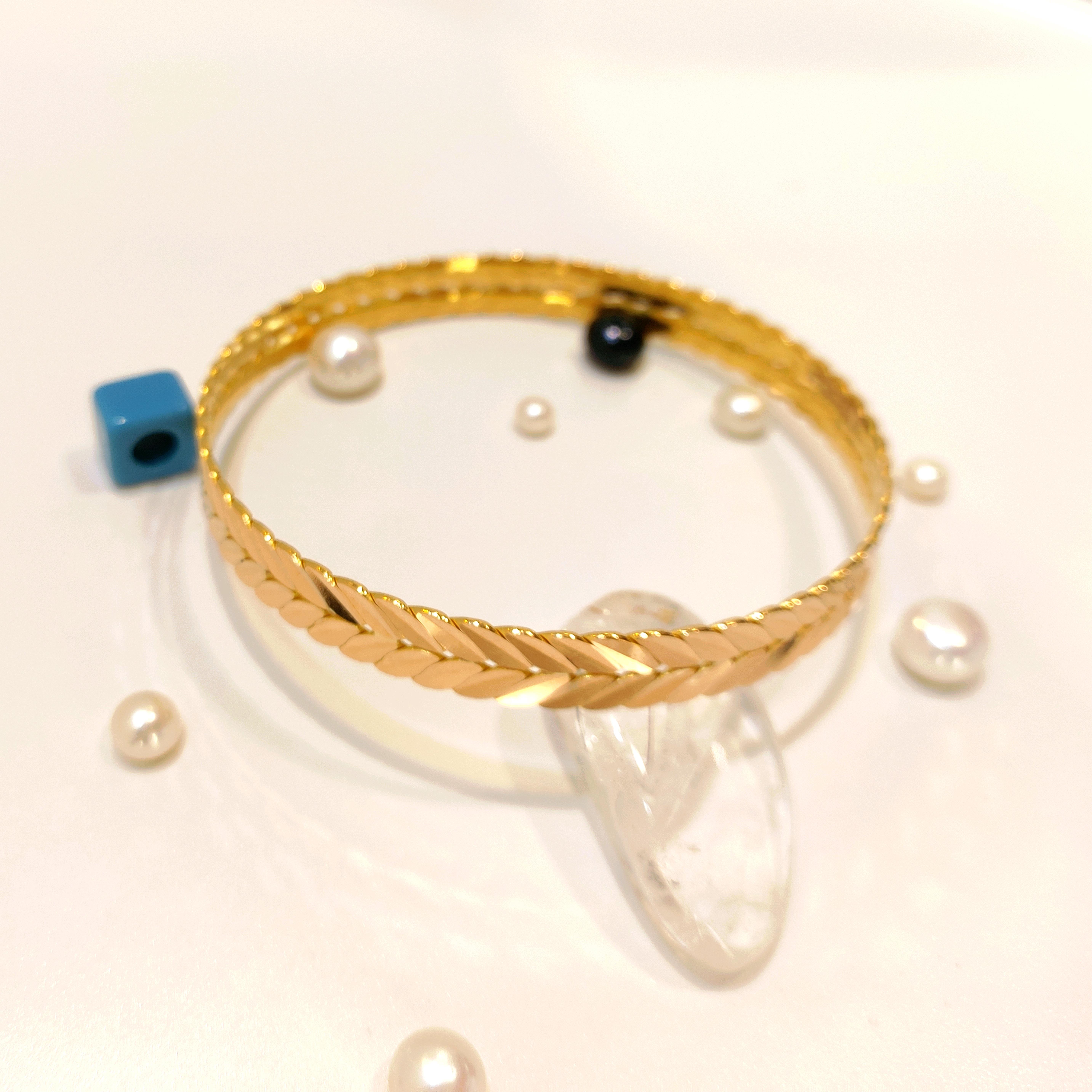 25gr İşçiliksiz Başak Burma Bilezik 22 Ayar Yatırım ve Tasarruf İçin