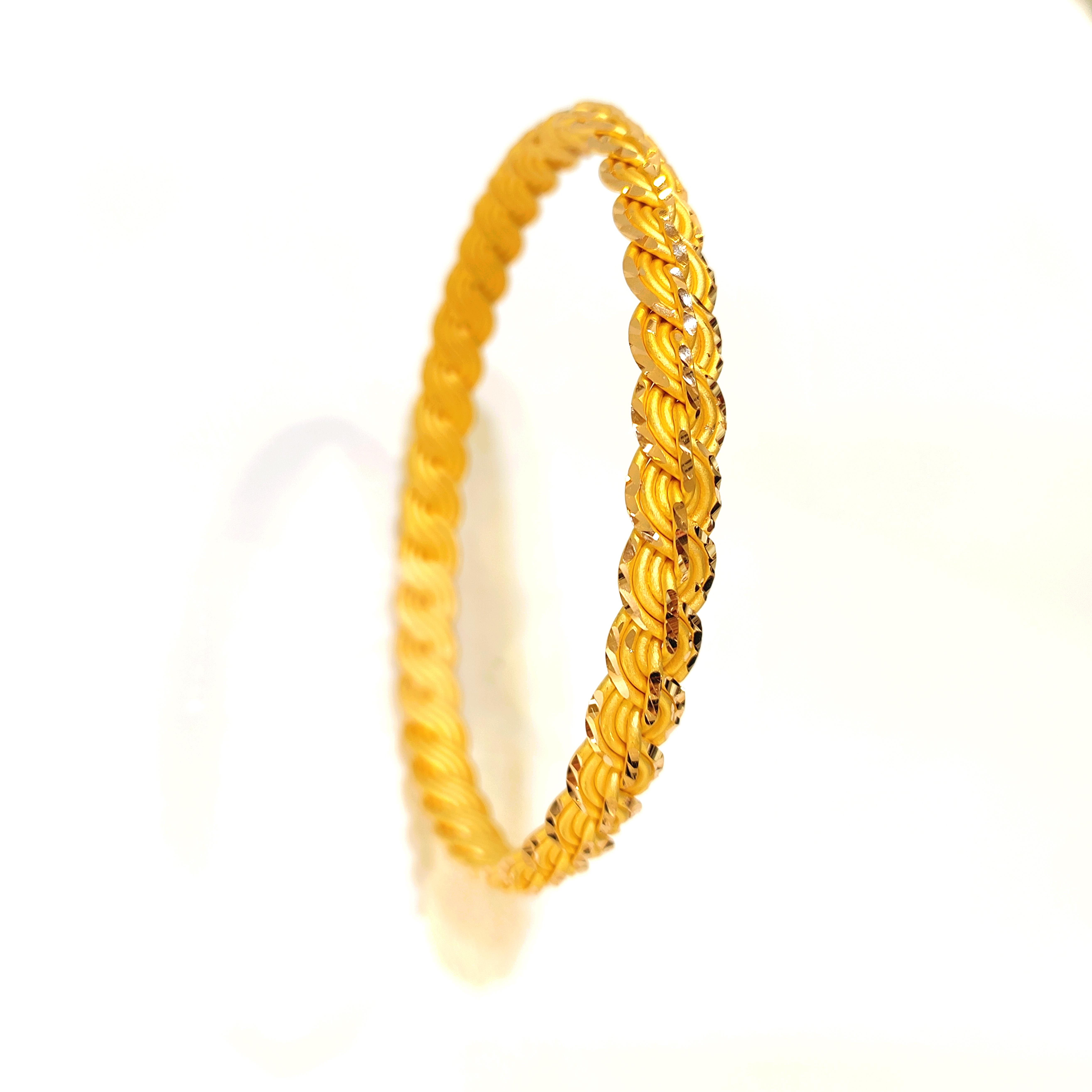 25gr İşçiliksiz Kalemli Elmas Kırığı Burma Bilezik 22 Ayar Yatırım ve Tasarruf İçin