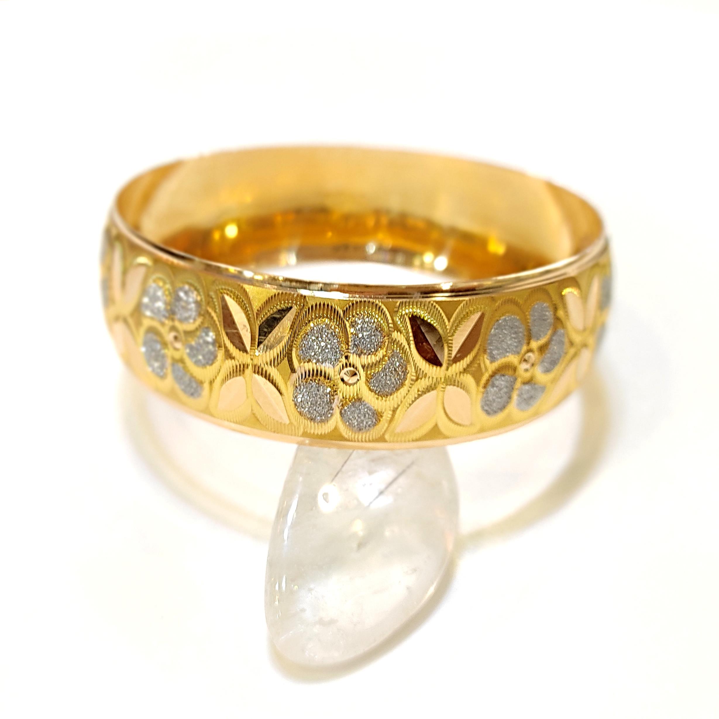 25gr  işçiliksiz Çiçekli Bilezik 22 Ayar Altın Yatırım ve Tasarruf İçin