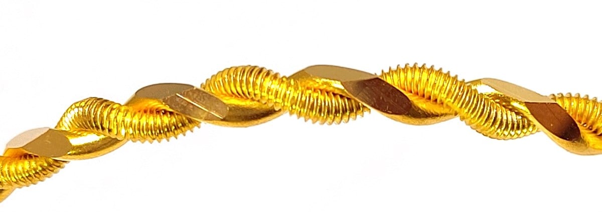 25gr İşçiliksiz İkili Klavuz Burma Bilezik 22 Ayar