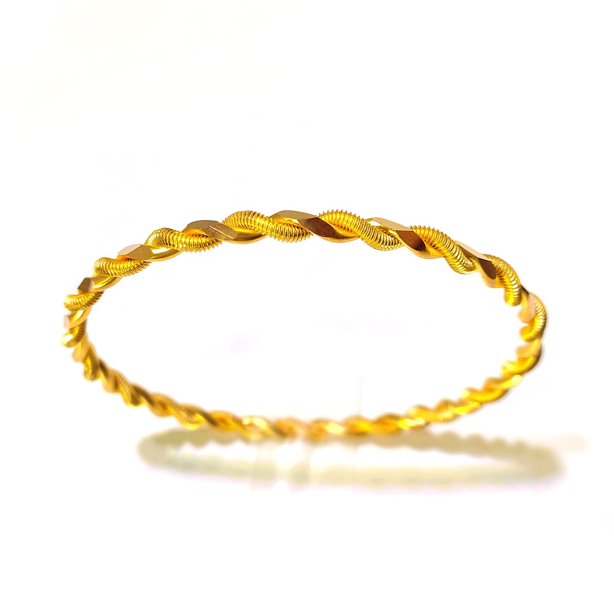 25gr İşçiliksiz İkili Klavuz Burma Bilezik 22 Ayar