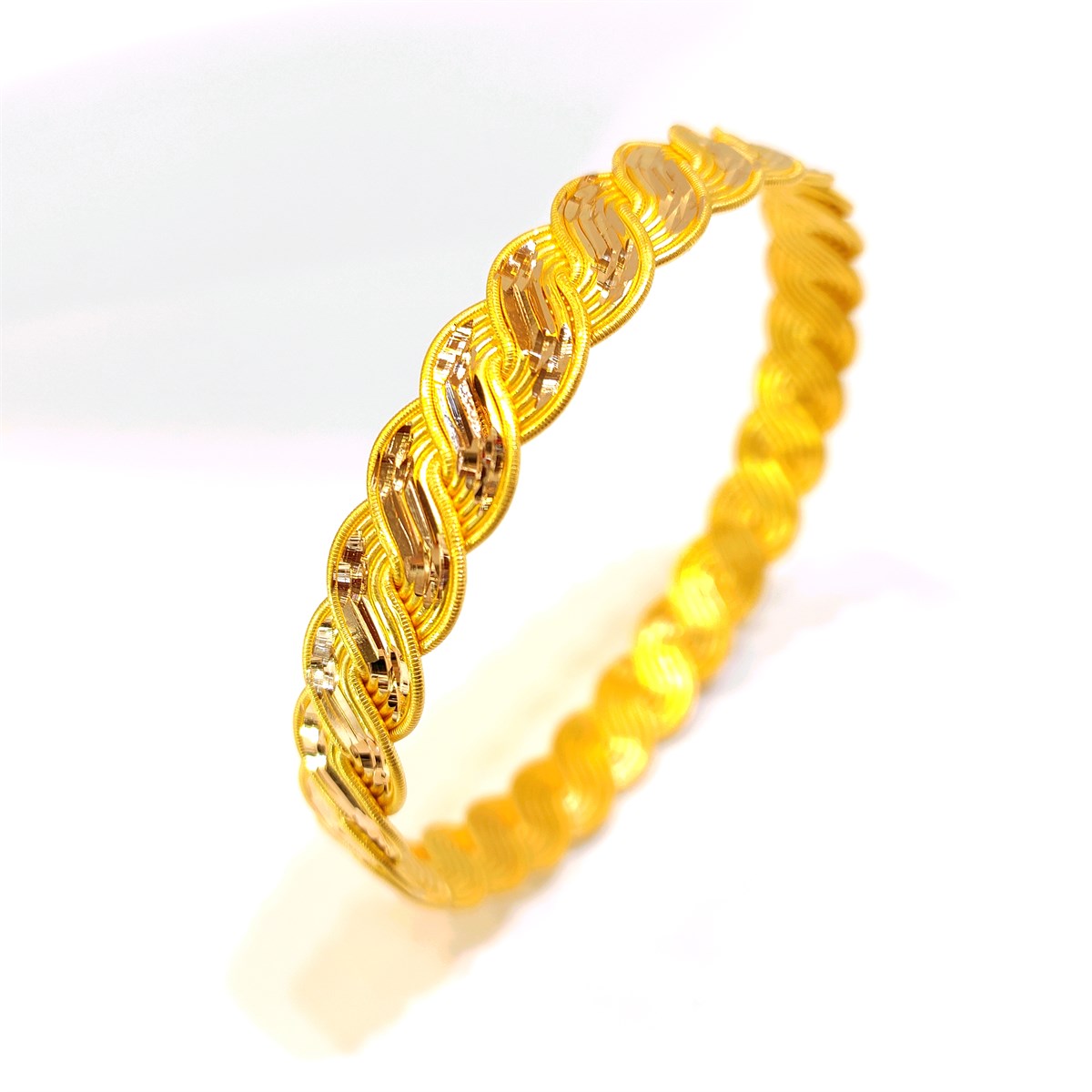 25gr İşçiliksiz Mercan Buse Burma Bilezik 22 Ayar