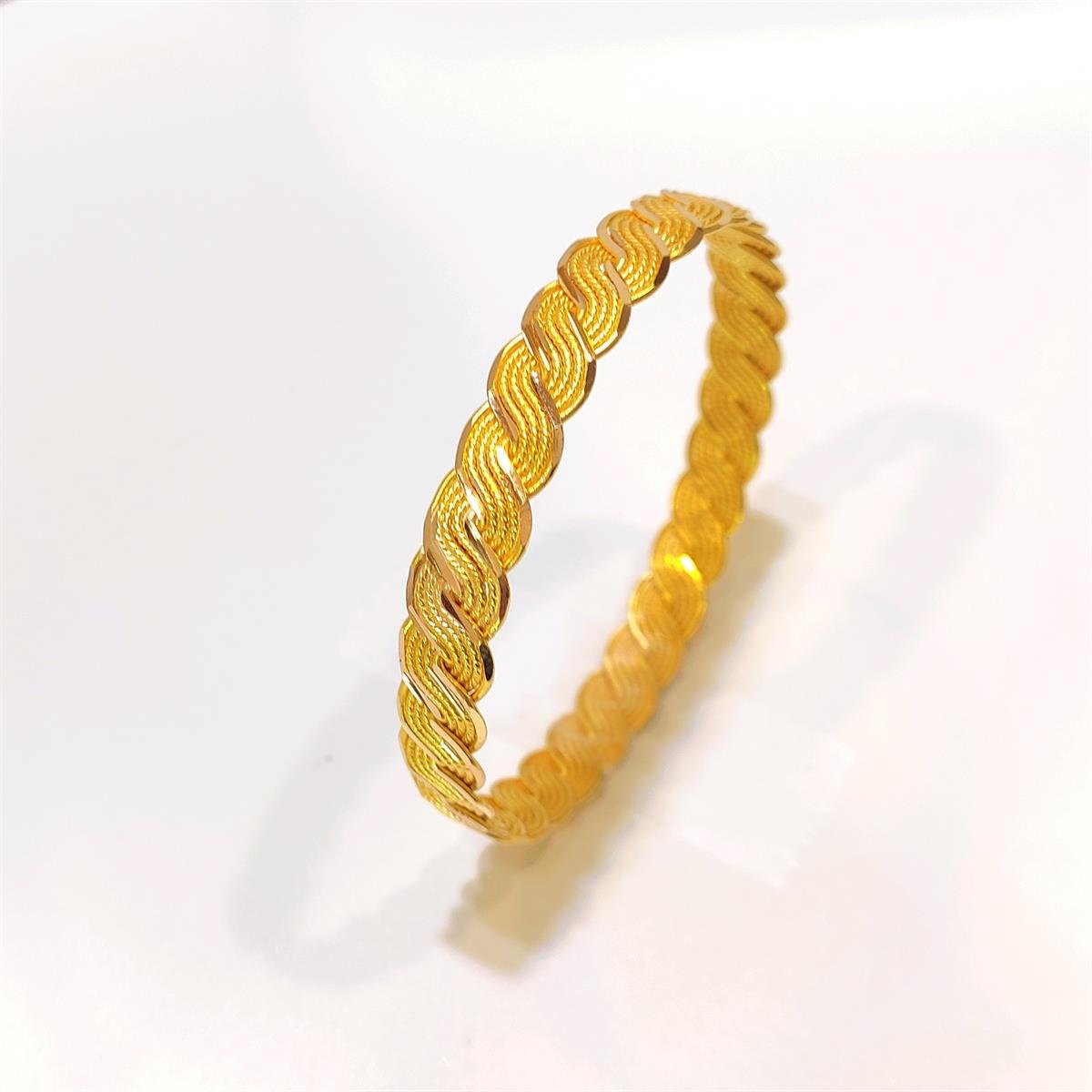 25gr İşçiliksiz On Telli Örgü Burma Bilezik 22 Ayar Yatırım ve Tasarruf İçin