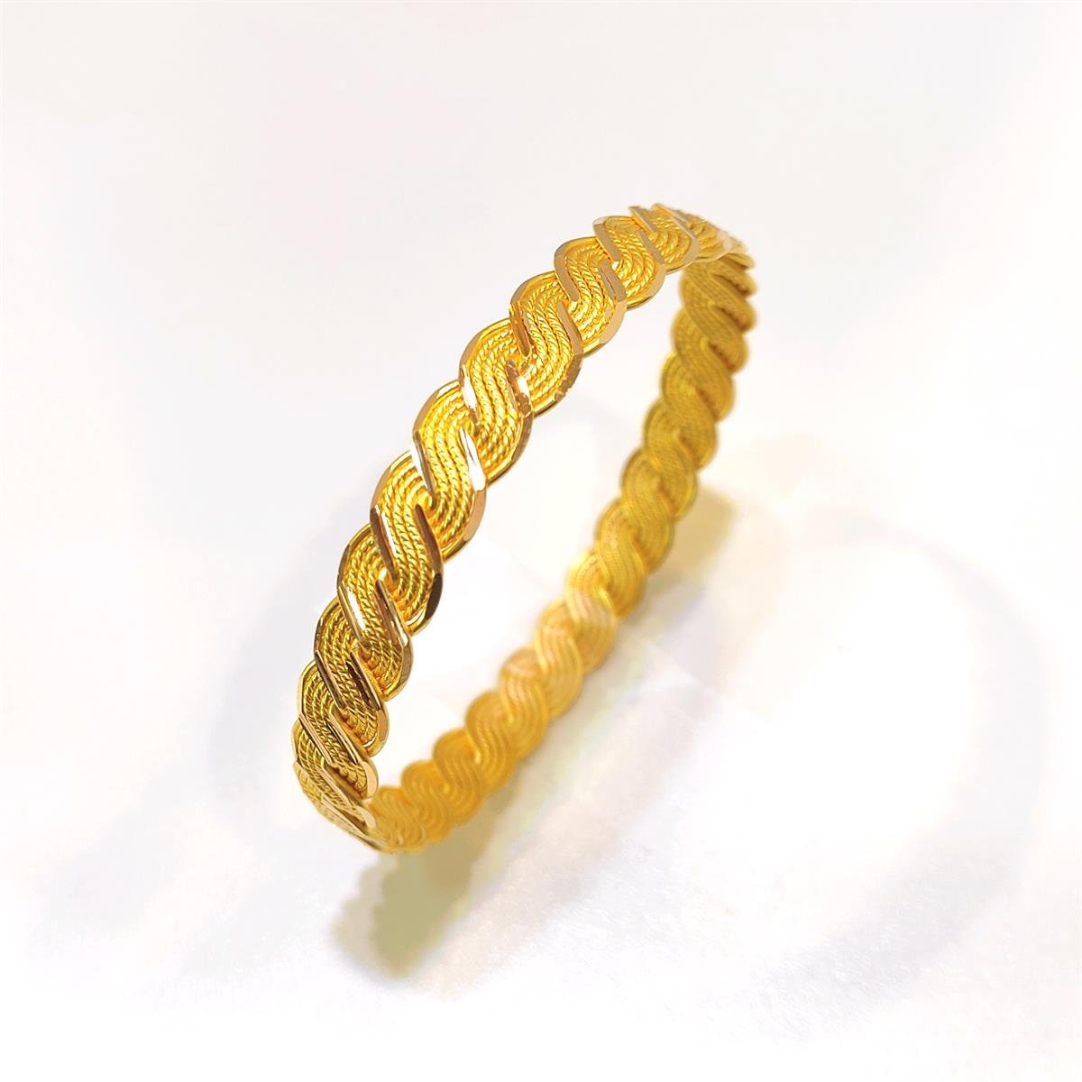 25gr İşçiliksiz On Telli Örgü Burma Bilezik 22 Ayar Yatırım ve Tasarruf İçin