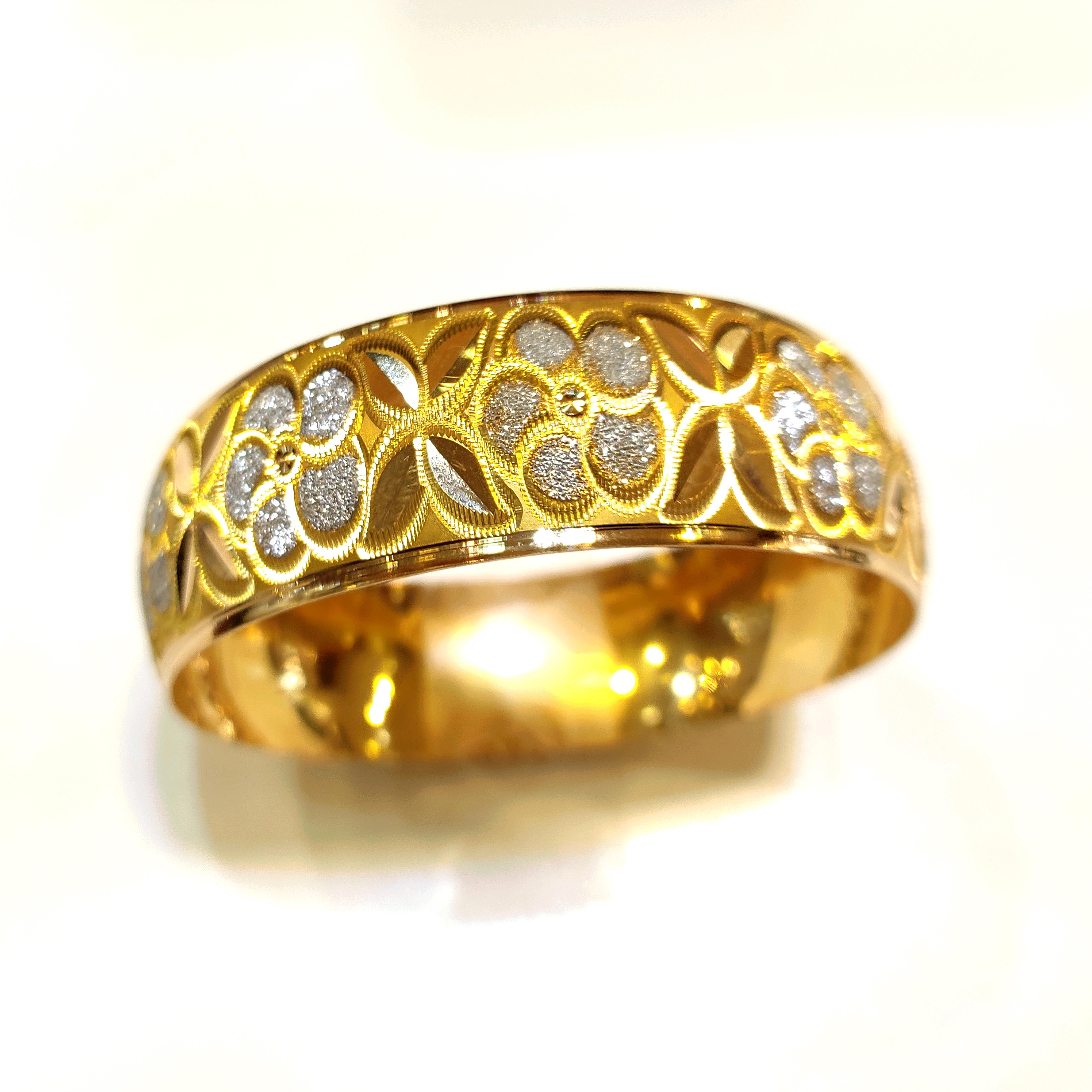 25gr  işçiliksiz Çiçekli Bilezik 22 Ayar Altın Yatırım ve Tasarruf İçin