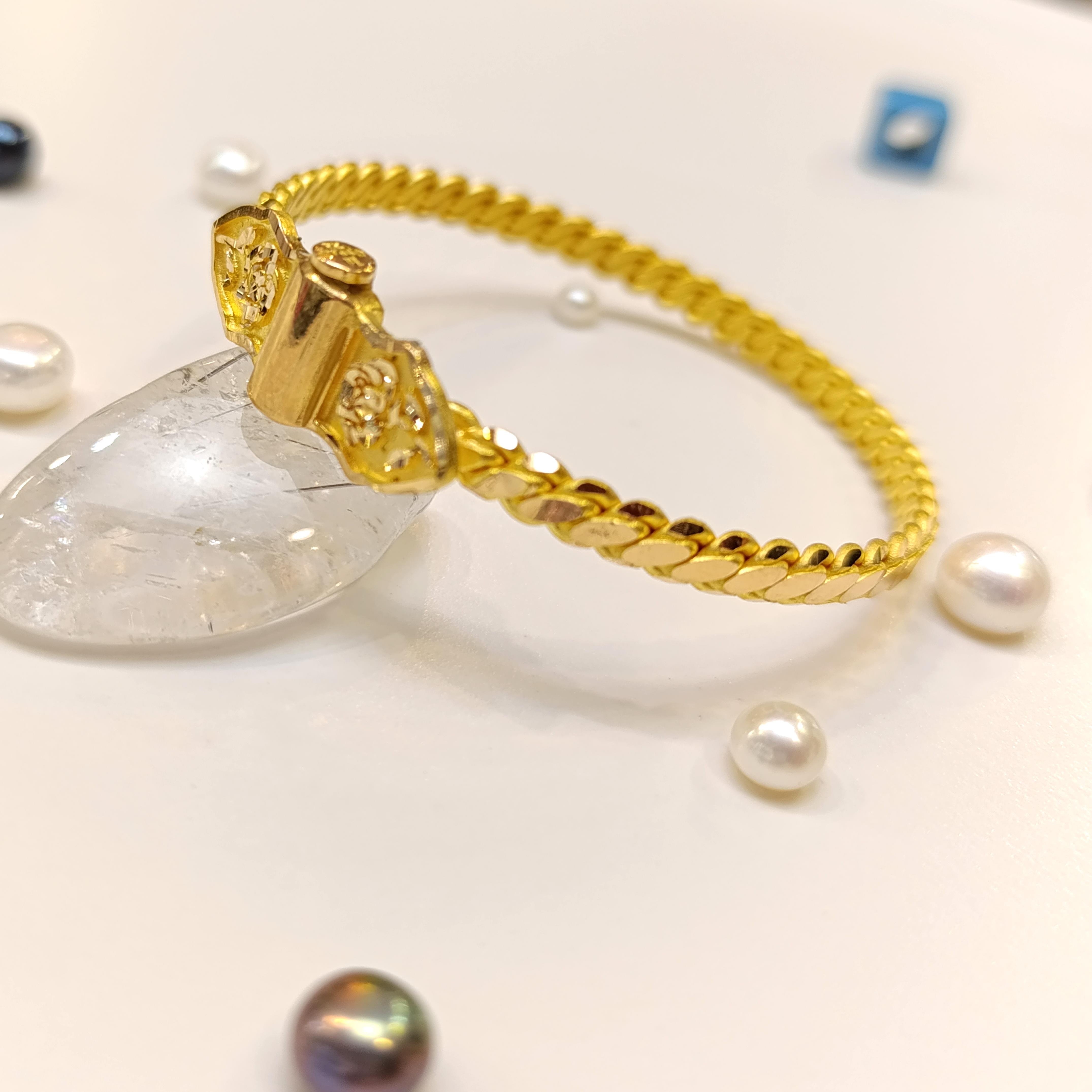 30gr İşçiliksiz Kelebek Kilitli Mersin  Bilezik 22 Ayar Altın Yatırım ve Tasarruf İçin