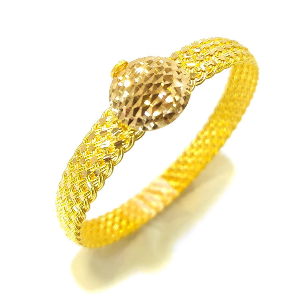 30gr İşçiliksiz Kilitli Sepet Hasır Bilezik 22 Ayar Altın