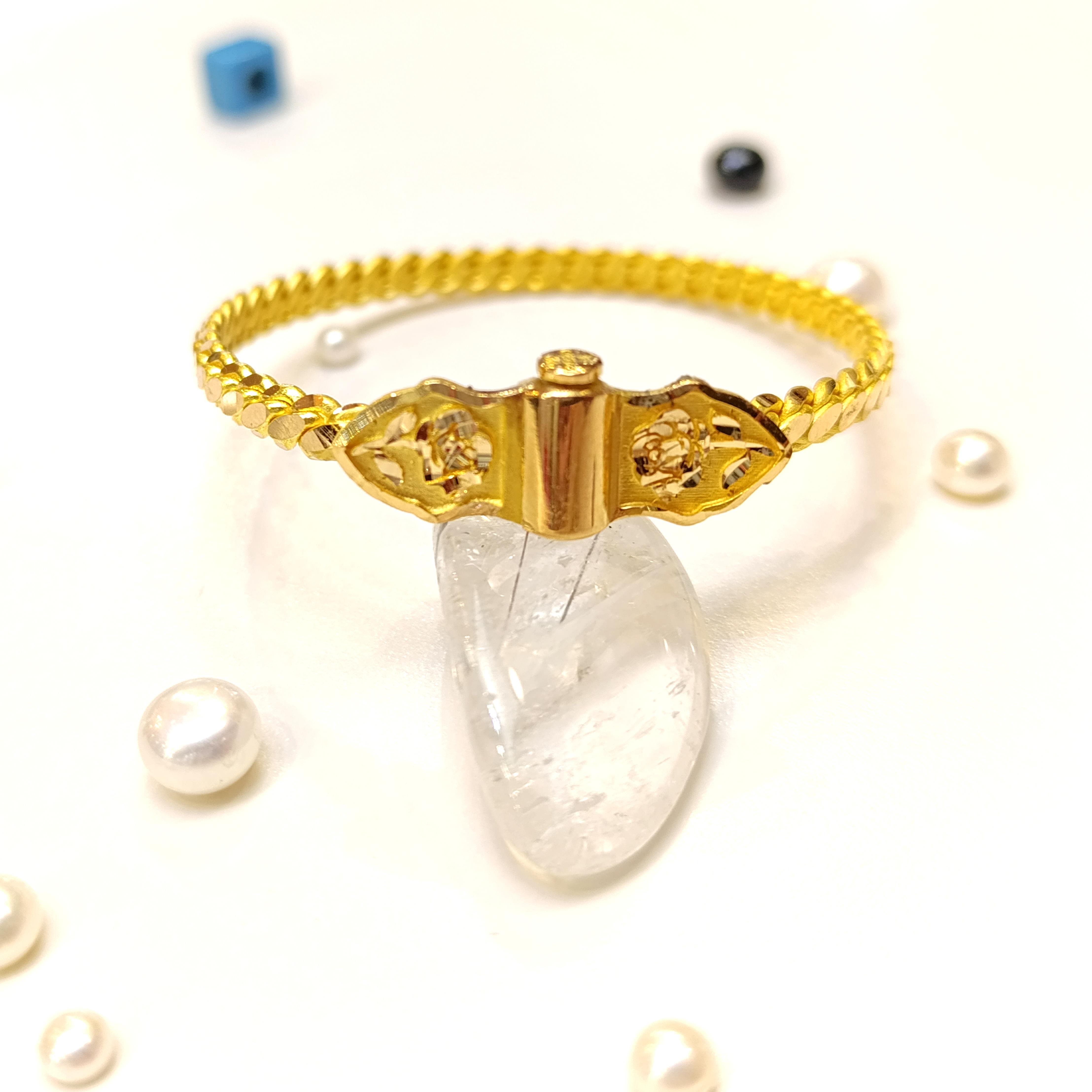 30gr İşçiliksiz Kelebek Kilitli Mersin  Bilezik 22 Ayar Altın Yatırım ve Tasarruf İçin