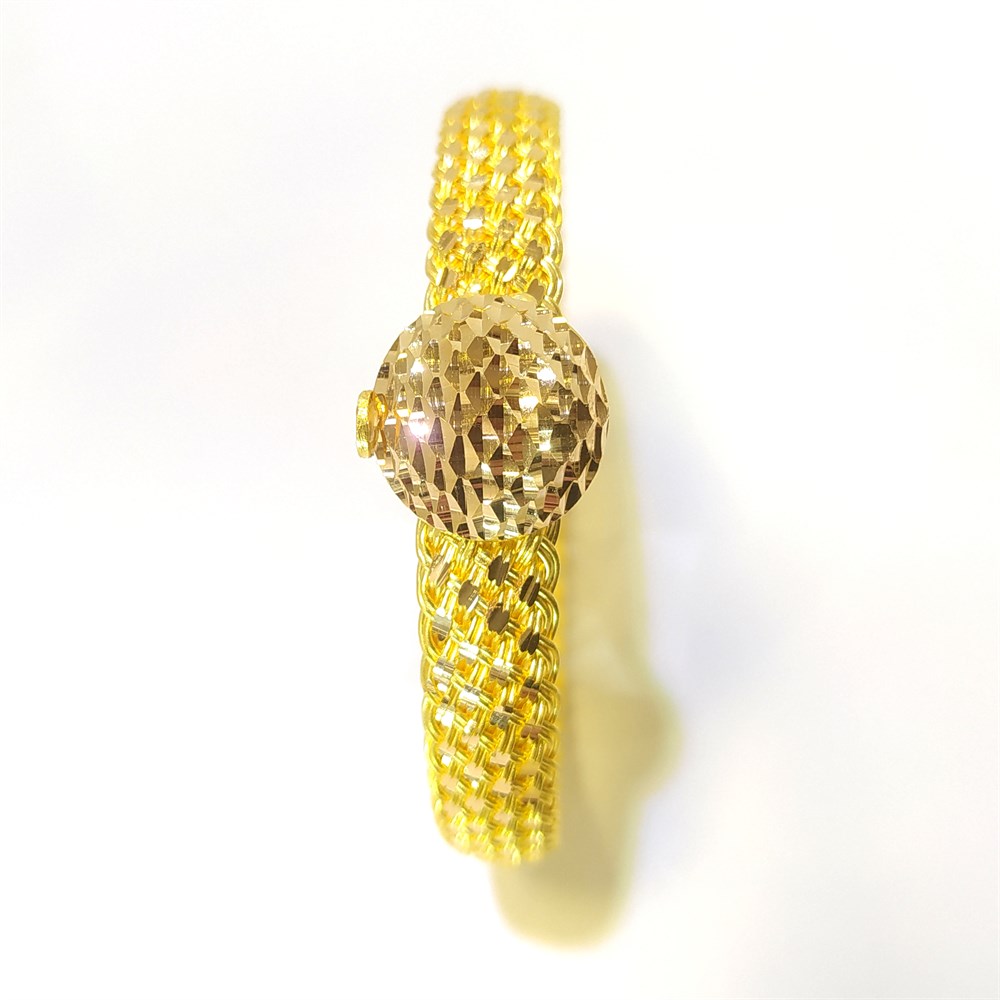 30gr İşçiliksiz Kilitli Sepet Hasır Bilezik 22 Ayar Altın