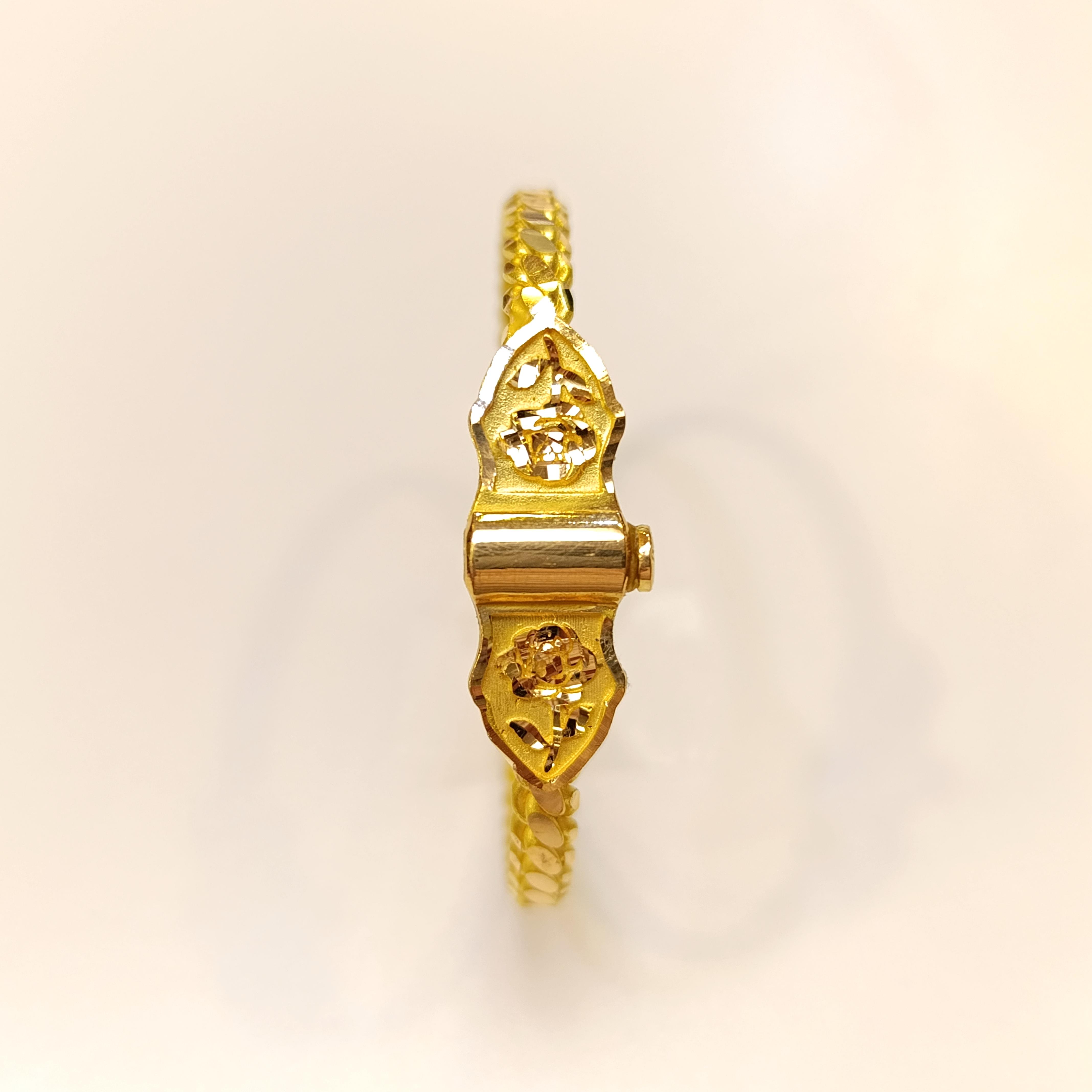 30gr İşçiliksiz Kelebek Kilitli Mersin  Bilezik 22 Ayar Altın Yatırım ve Tasarruf İçin