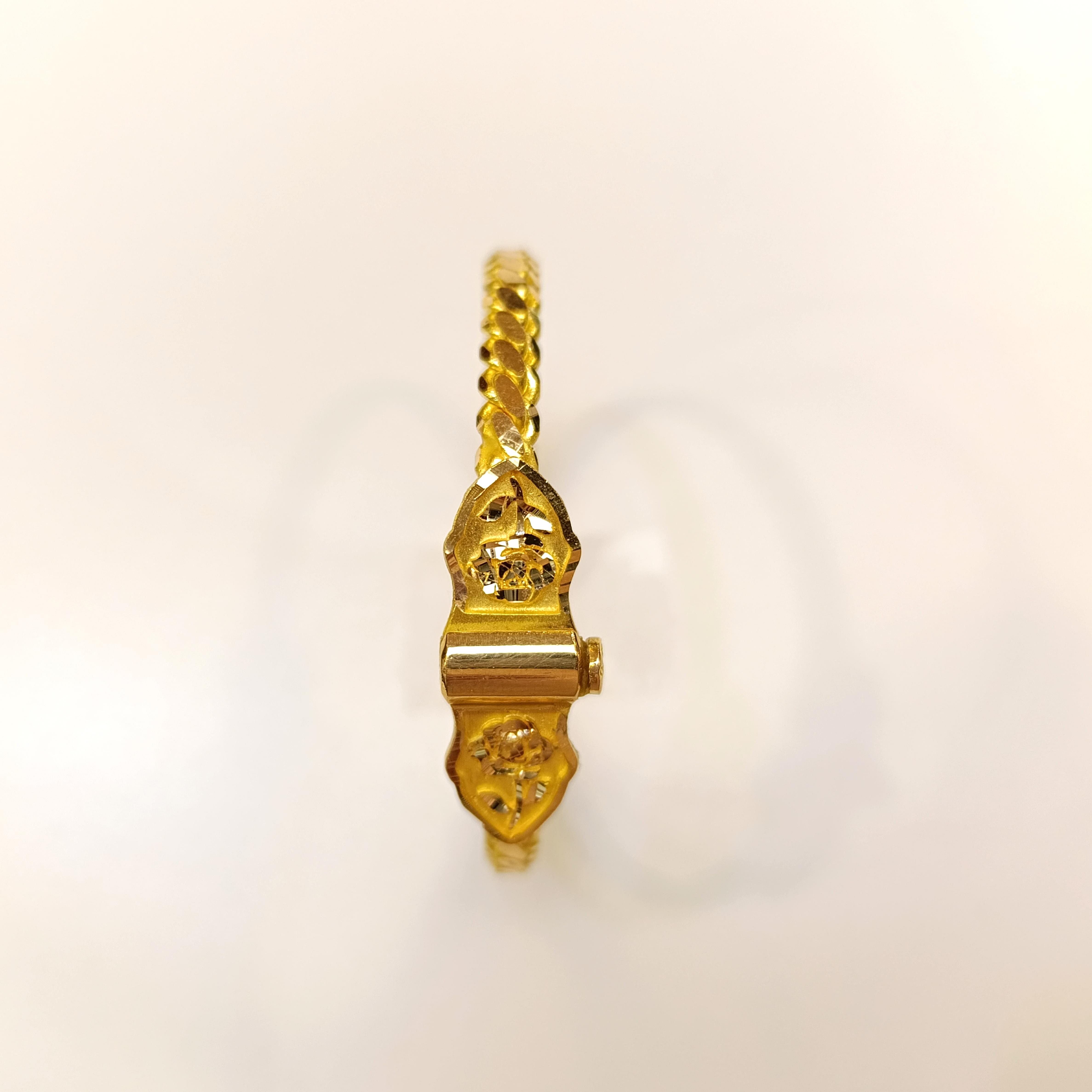 30gr İşçiliksiz Kelebek Kilitli Mersin  Bilezik 22 Ayar Altın Yatırım ve Tasarruf İçin