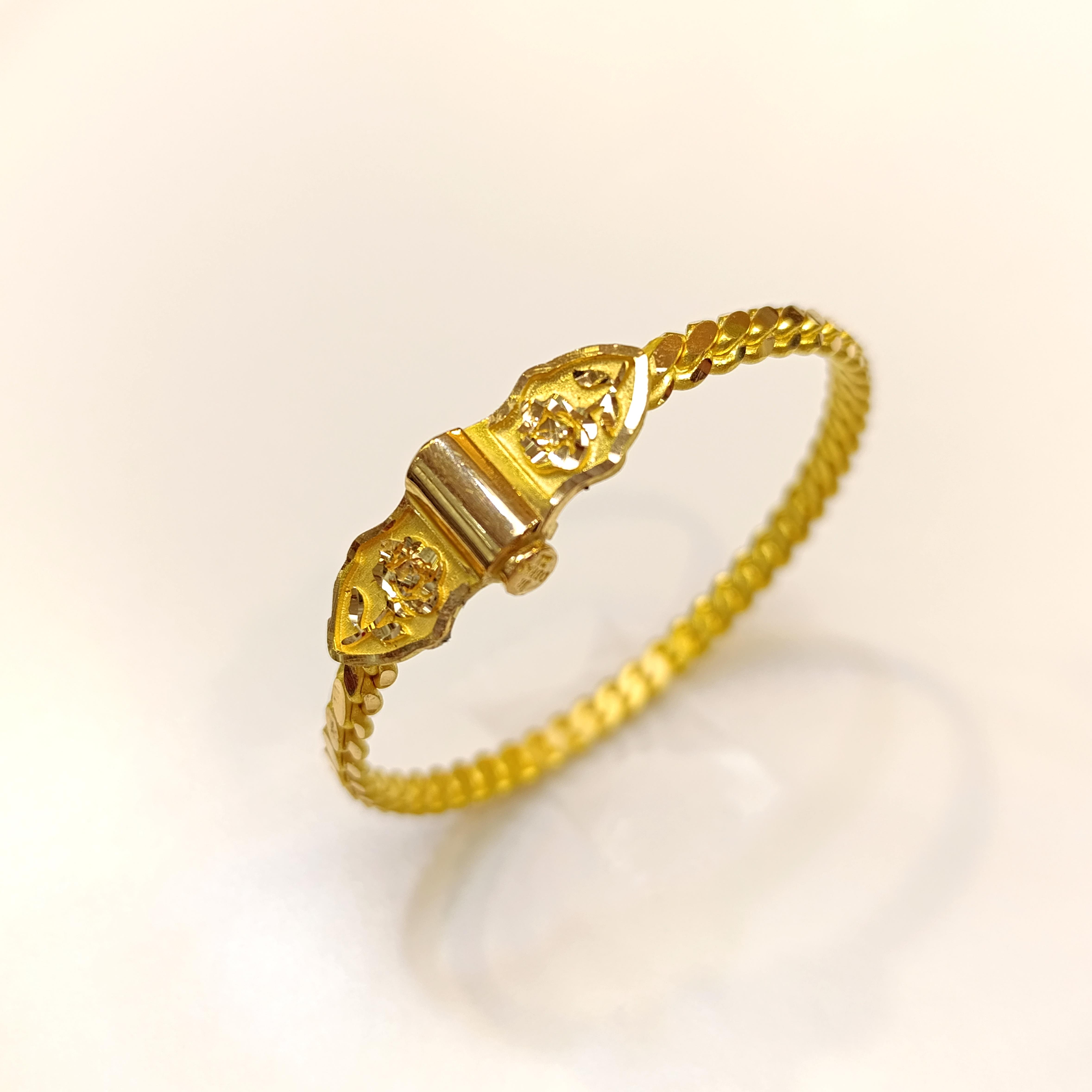 30gr İşçiliksiz Kelebek Kilitli Mersin  Bilezik 22 Ayar Altın Yatırım ve Tasarruf İçin