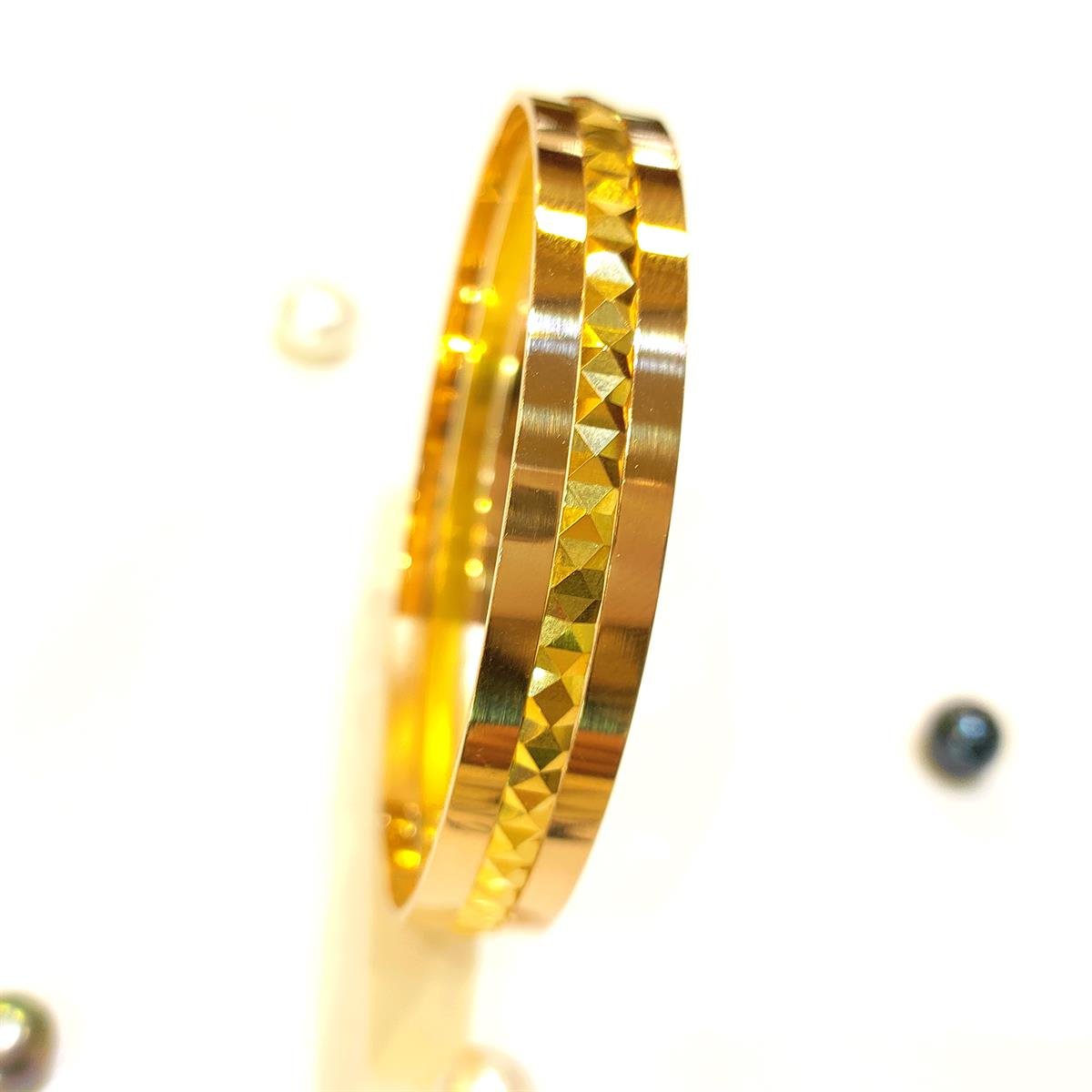 30r işçiliksiz Raylı Piramit Bilezik 22 Ayar Altın Yatırım ve Tasarruf İçin