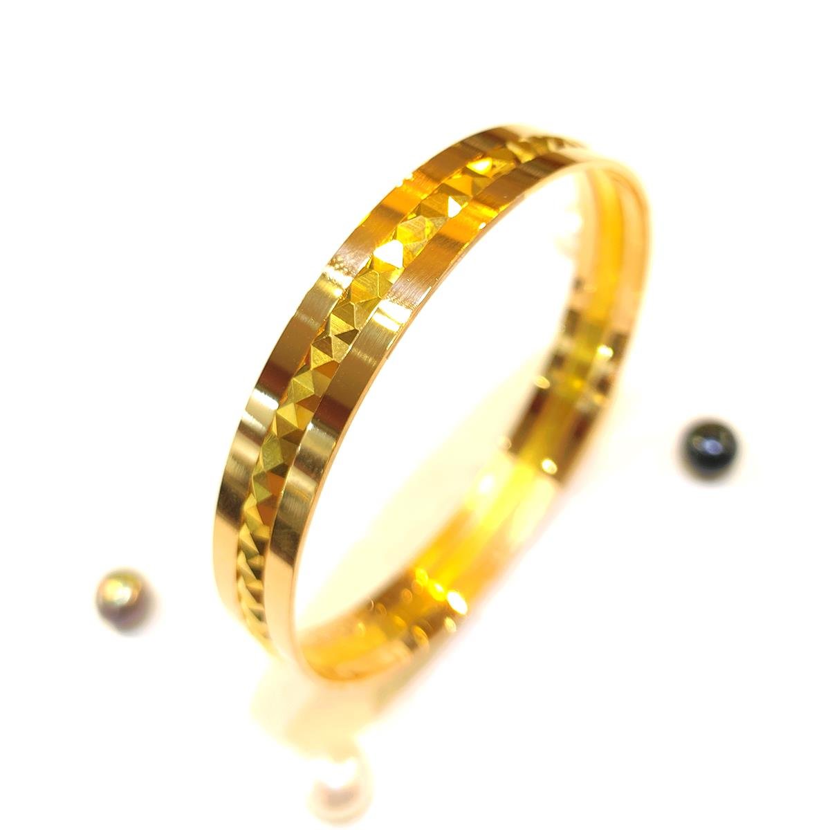 30r işçiliksiz Raylı Piramit Bilezik 22 Ayar Altın Yatırım ve Tasarruf İçin