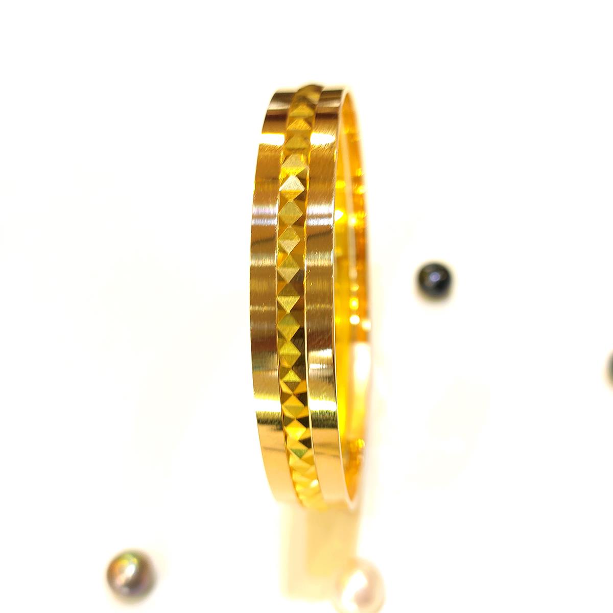 30r işçiliksiz Raylı Piramit Bilezik 22 Ayar Altın Yatırım ve Tasarruf İçin