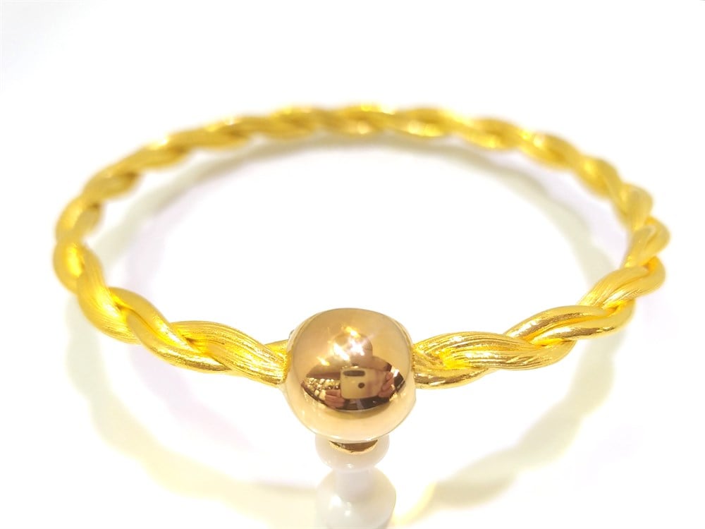 35,00 Gram Top Kilitli Örgü Bilezik 22 Ayar Altın